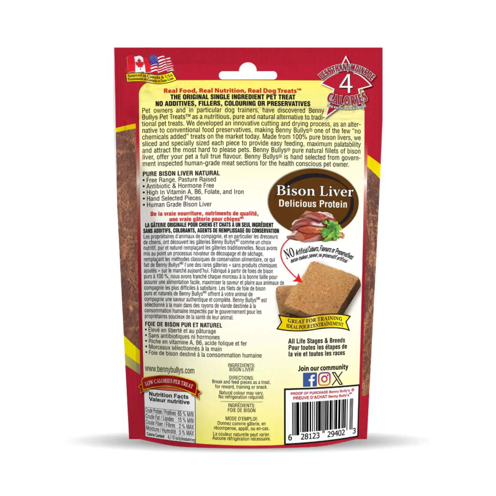 Benny Bully's Benny Bully's: Bison Liver Chops 60g