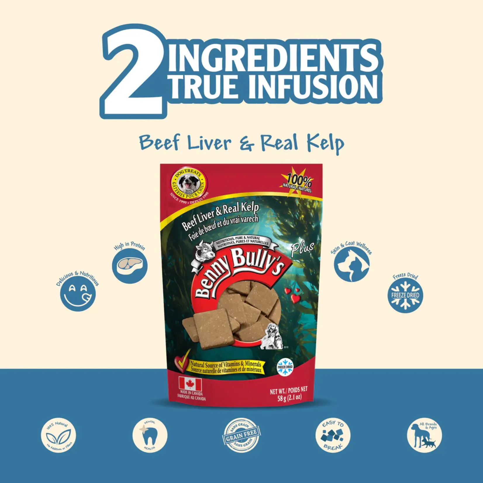 Benny Bully's Benny Bully's: Beef Liver Plus Kelp 58g