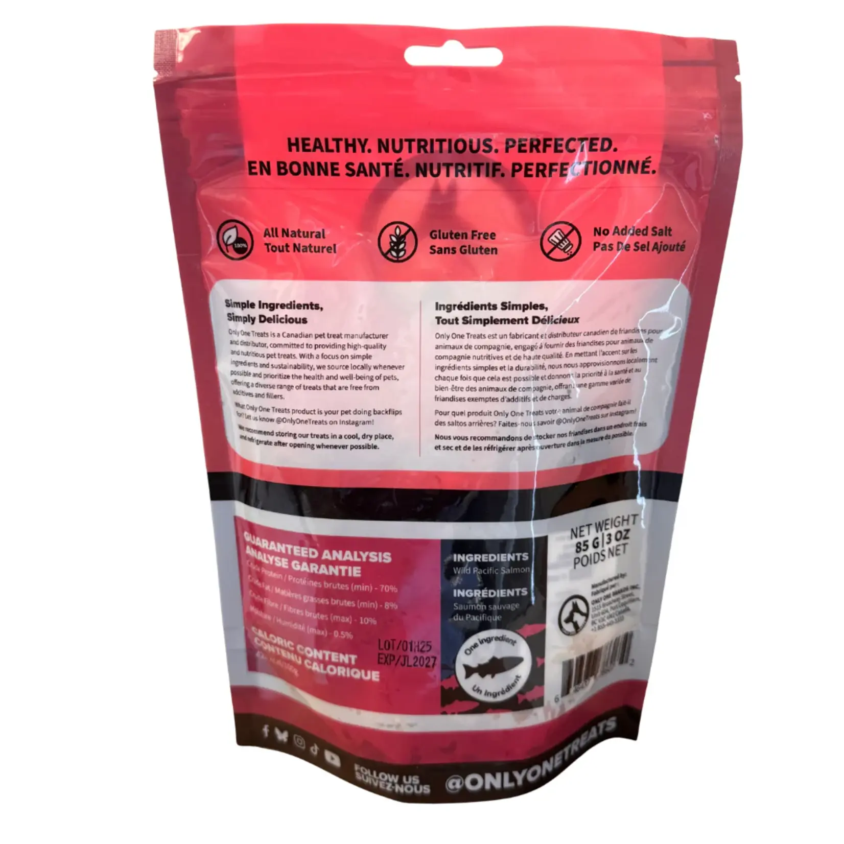 Only One Treats Only One Treat: Salmon Skin Strips 85g