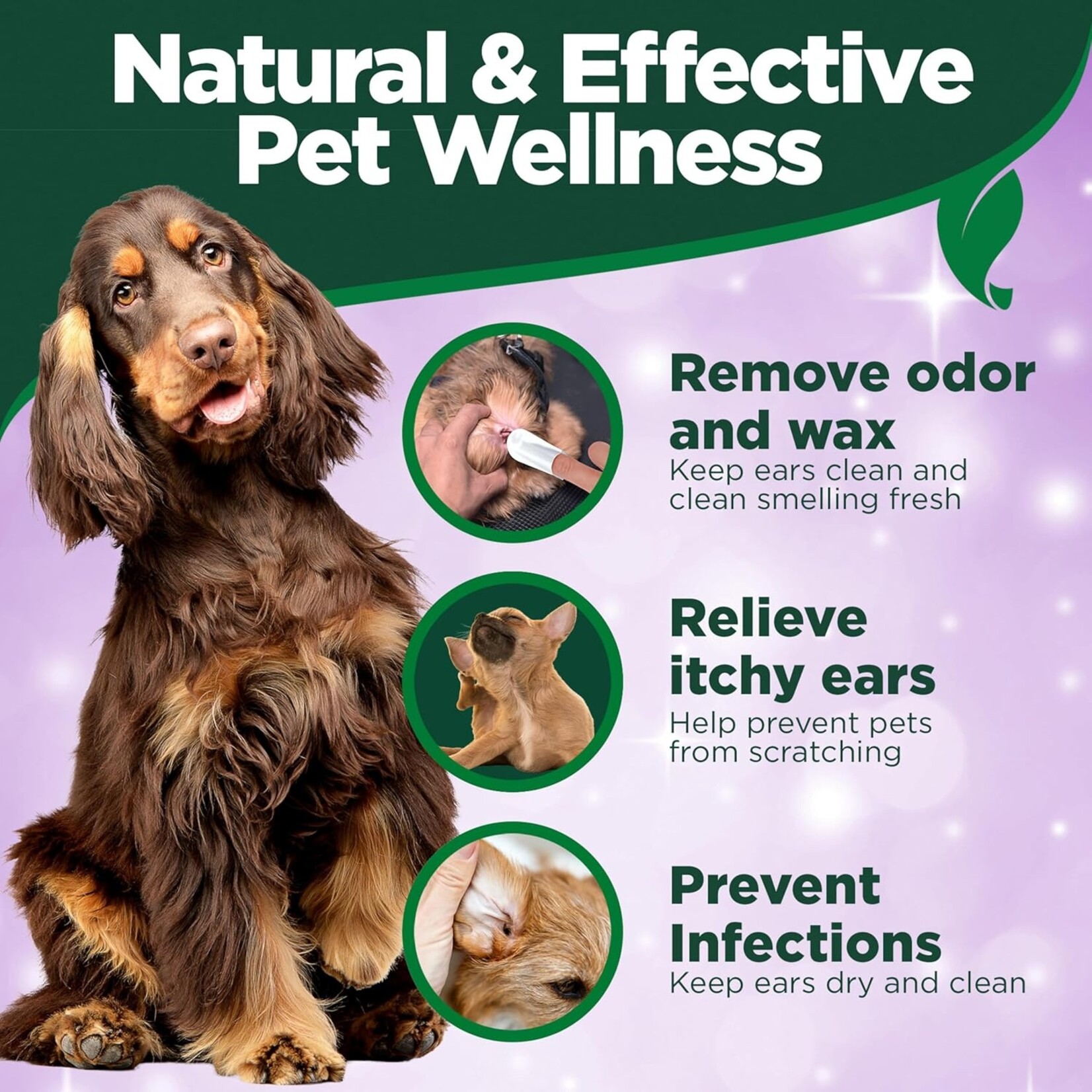 Vet's Best Vet's Best: Ear Relief Finger Wipes: For Dogs & Cats 50ct