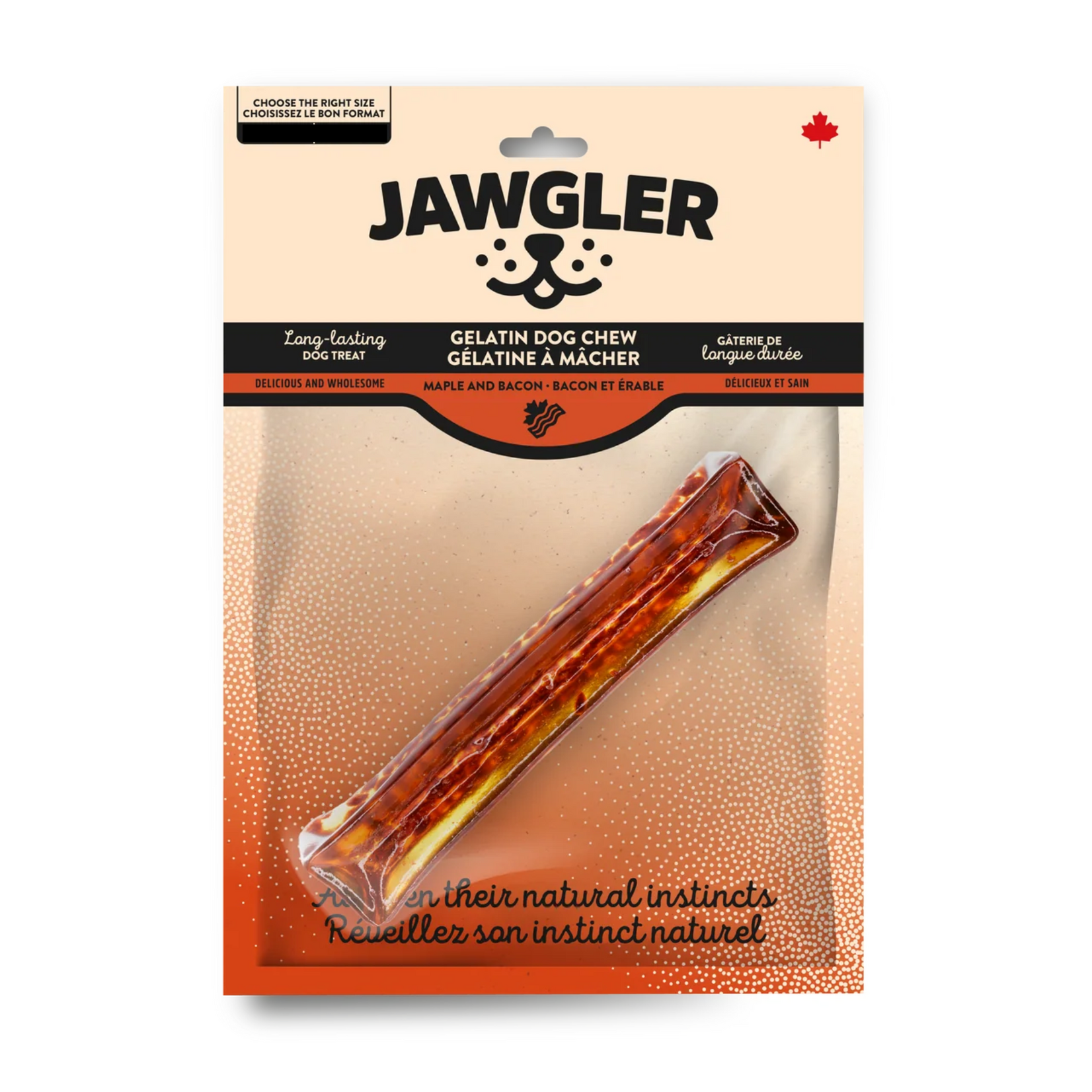 Jawgler Jawgler: Gelatin Dog Chew: Maple & Bacon