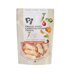 Pi Pet Foods Pi: Freeze-Dried Treats: Carrots & Chicken Twists 42g