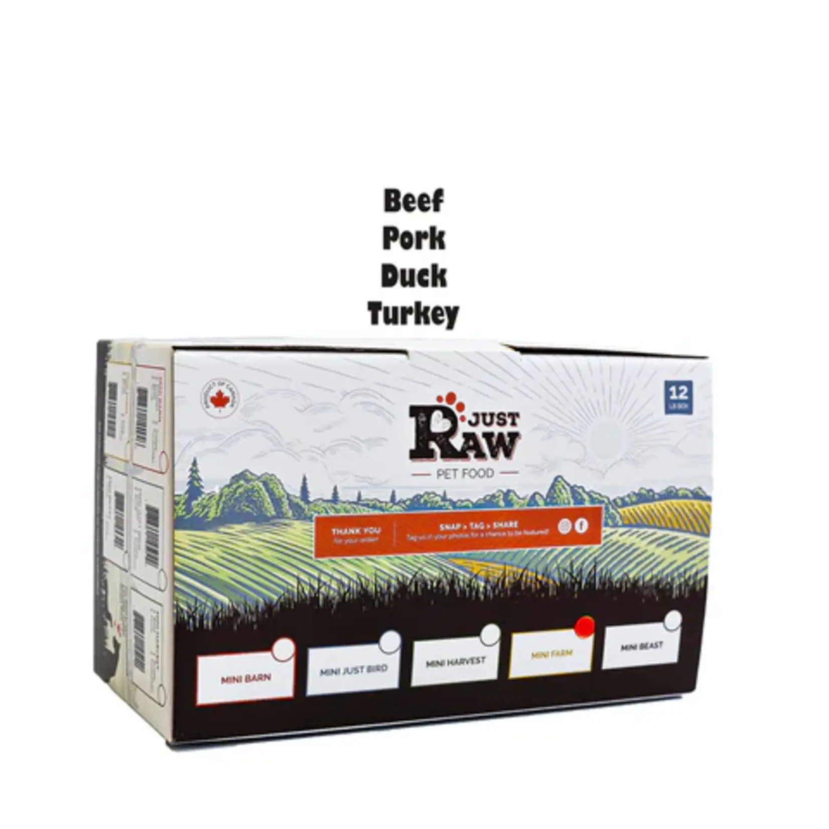 Just Raw Just Raw: Mini Farm Combo 12lb