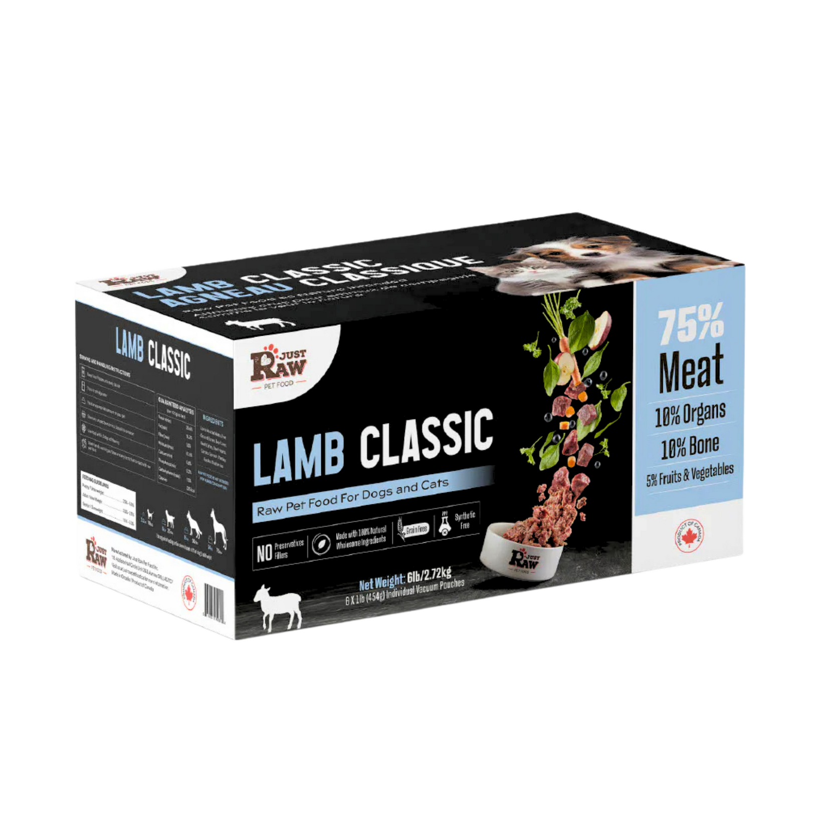 Just Raw Just Raw: Lamb Classic 6lb