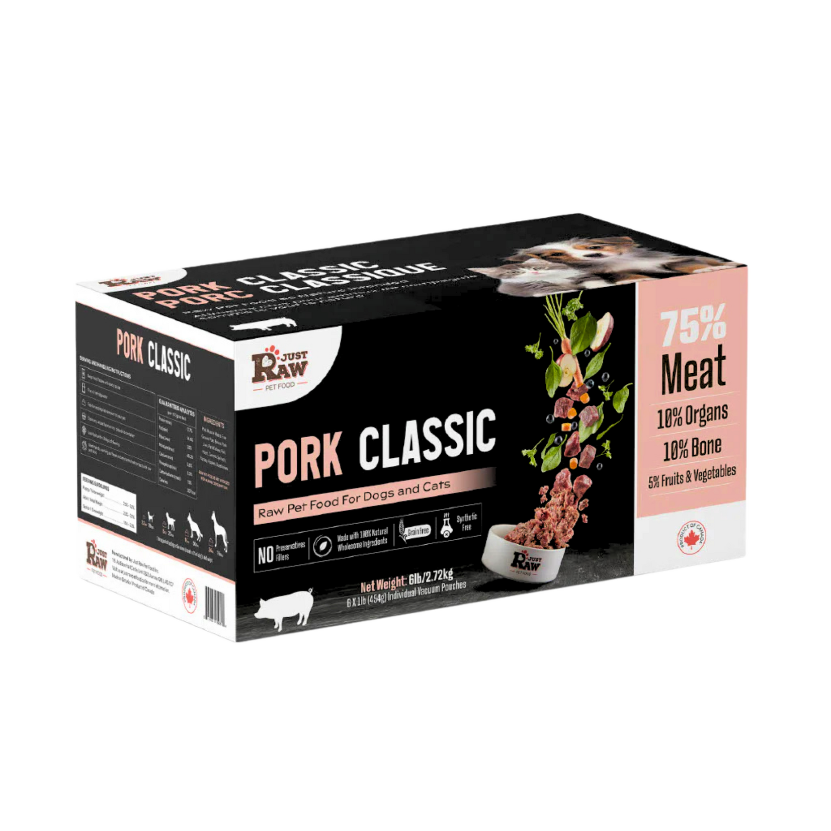 Just Raw Just Raw: Pork Classic 6lb