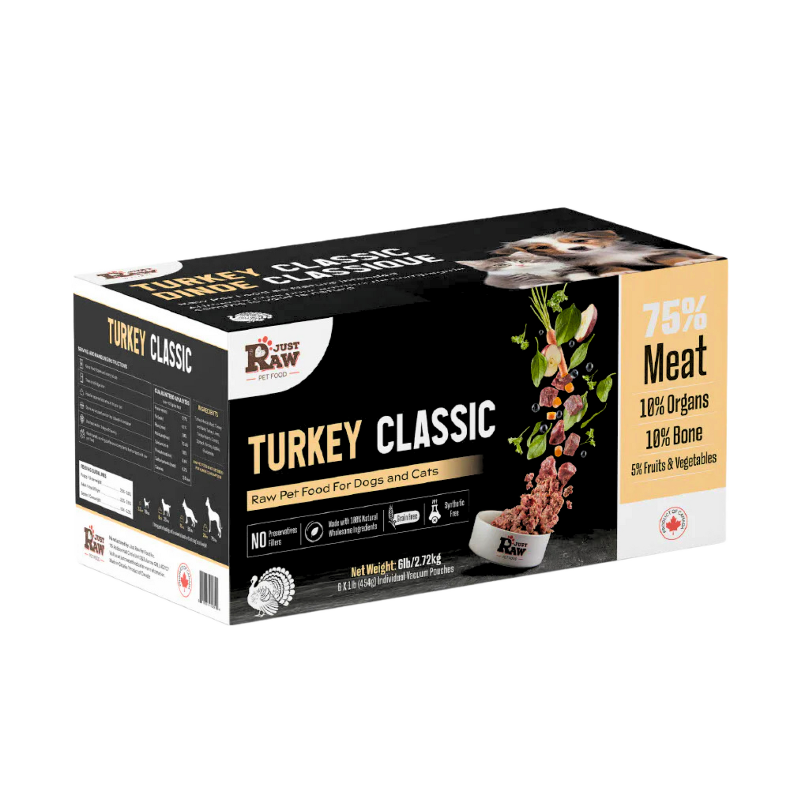 Just Raw Just Raw: Turkey Classic 6lb