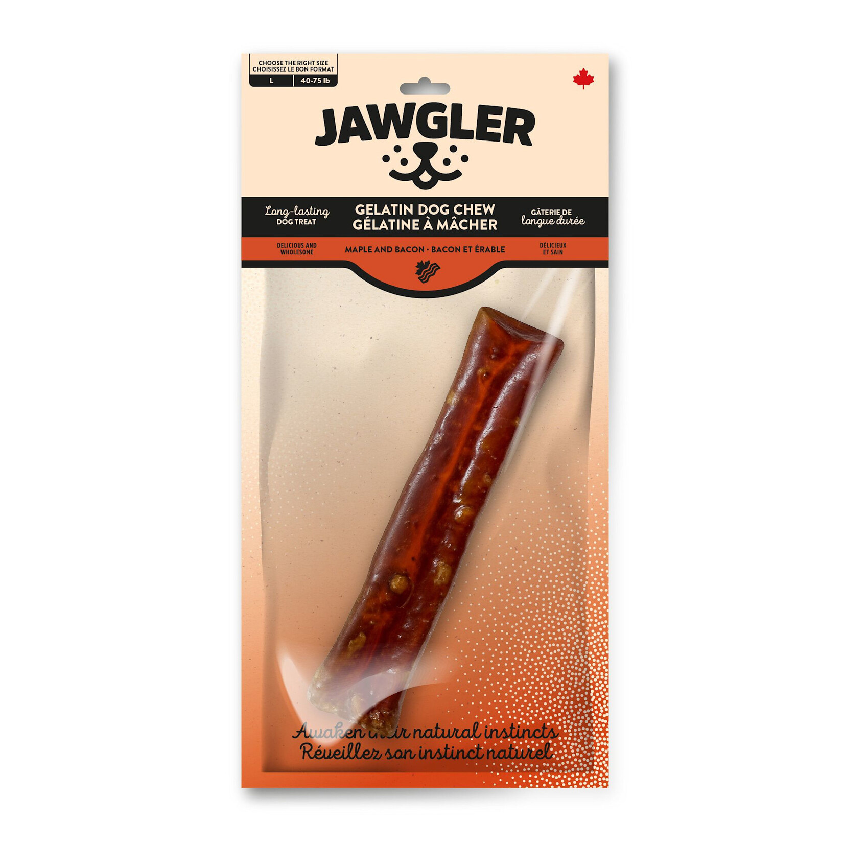 Jawgler Jawgler: Gelatin Dog Chew: Maple & Bacon