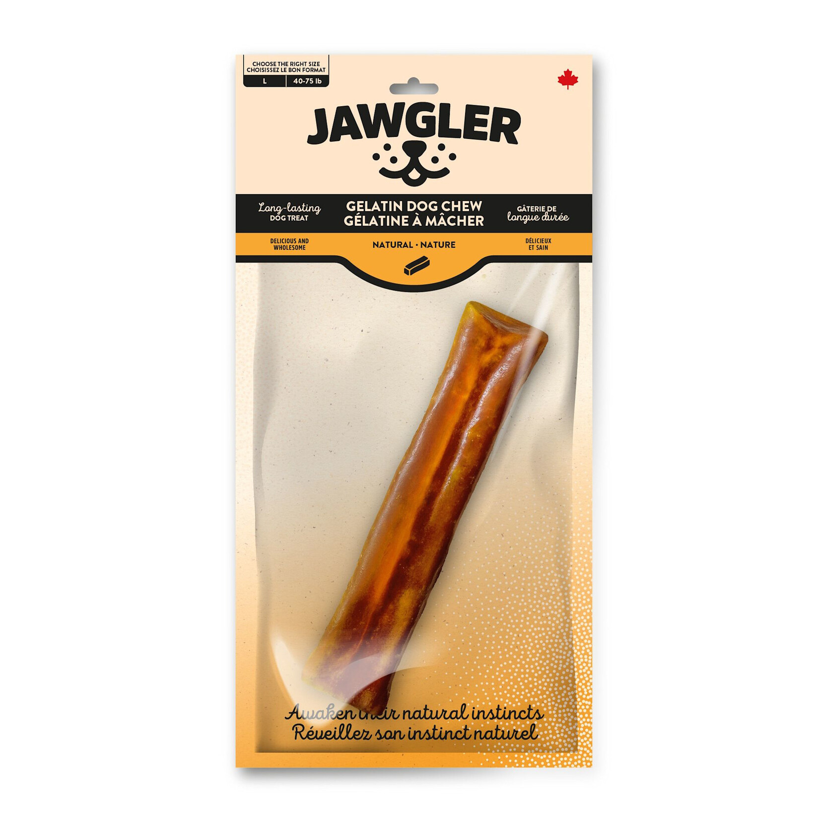 Jawgler Jawgler: Gelatin Dog Chew: Natural