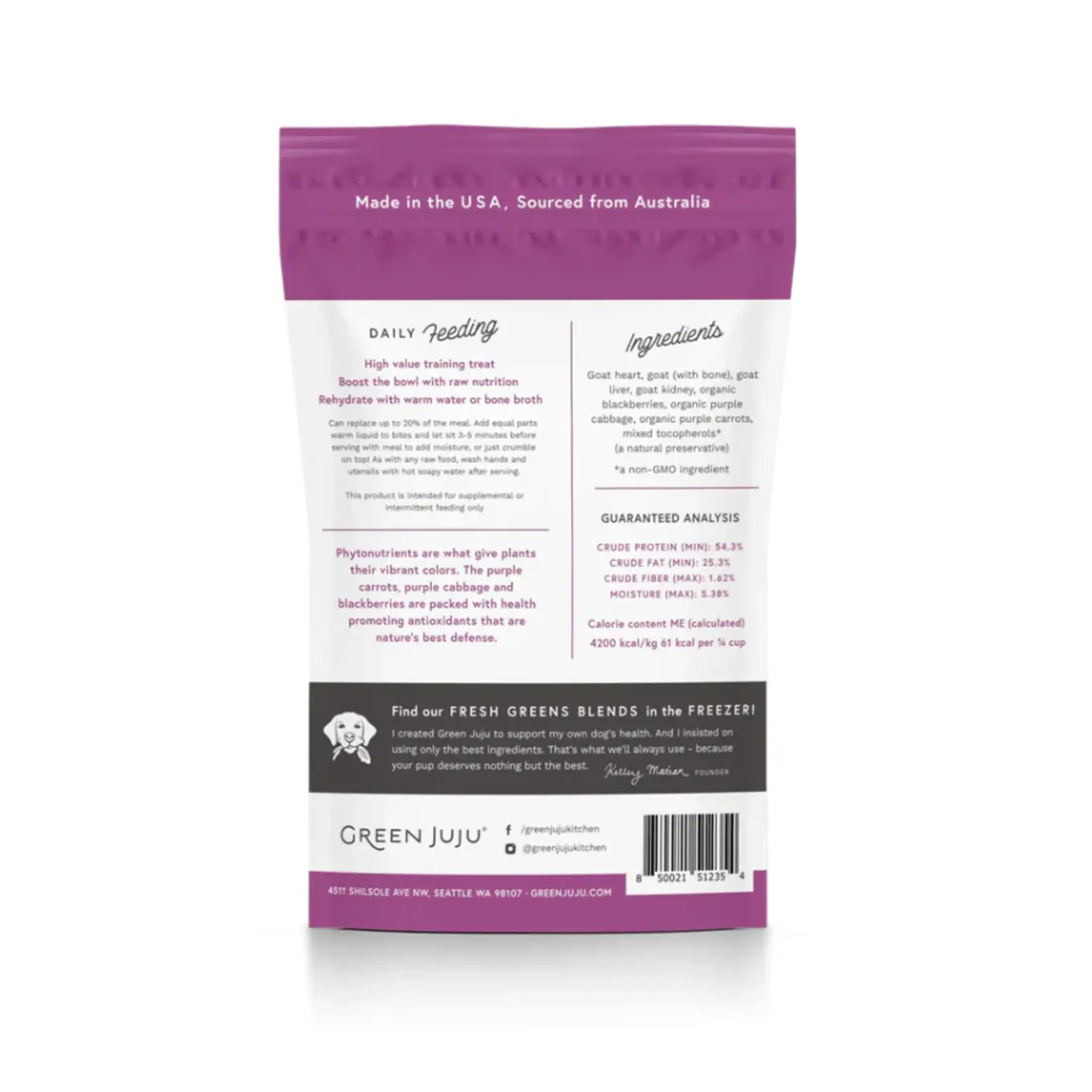 Green Juju Green Juju: Freeze-Dried Bites: Goat 85g