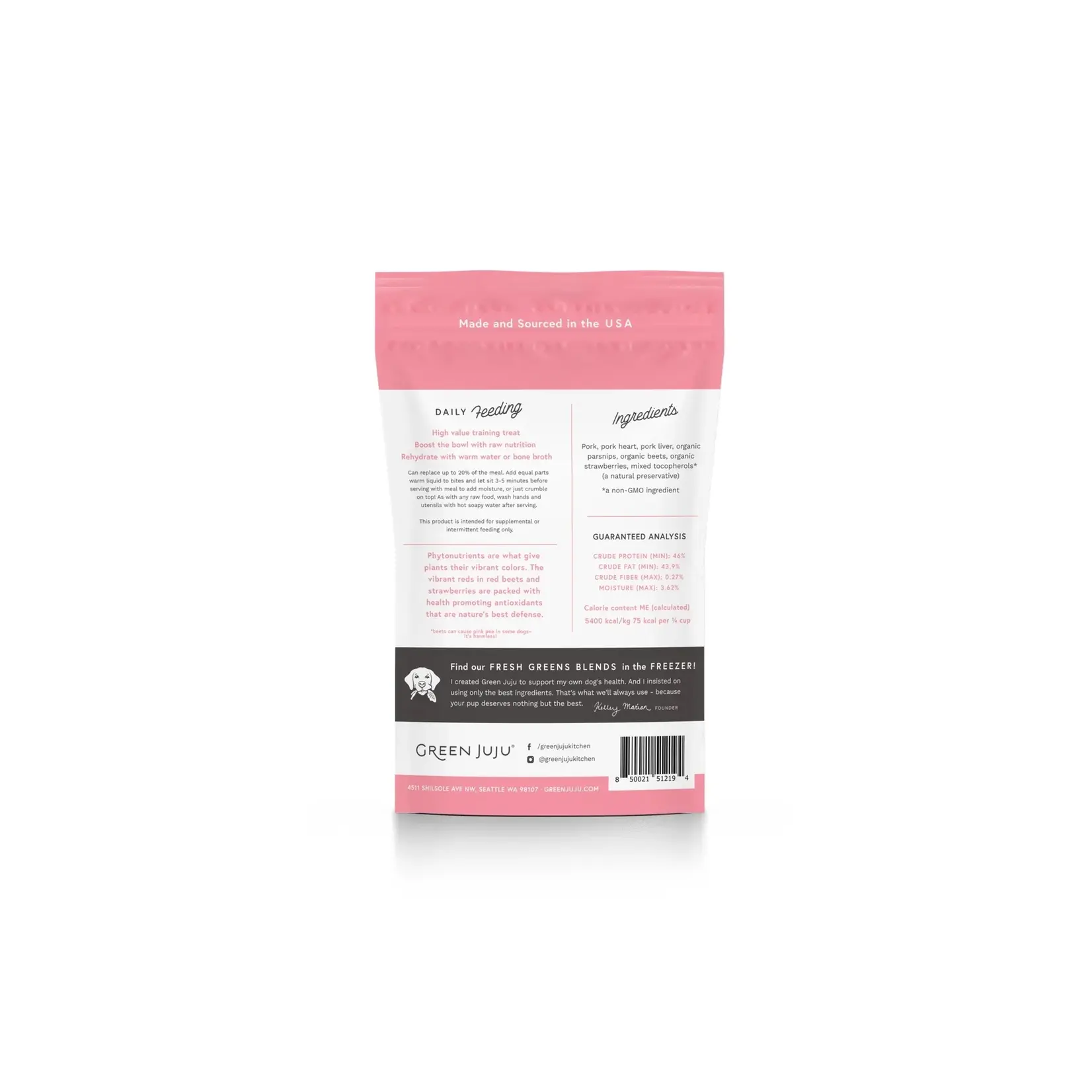 Green Juju Green Juju: Whole Food Bites: Pork 85g