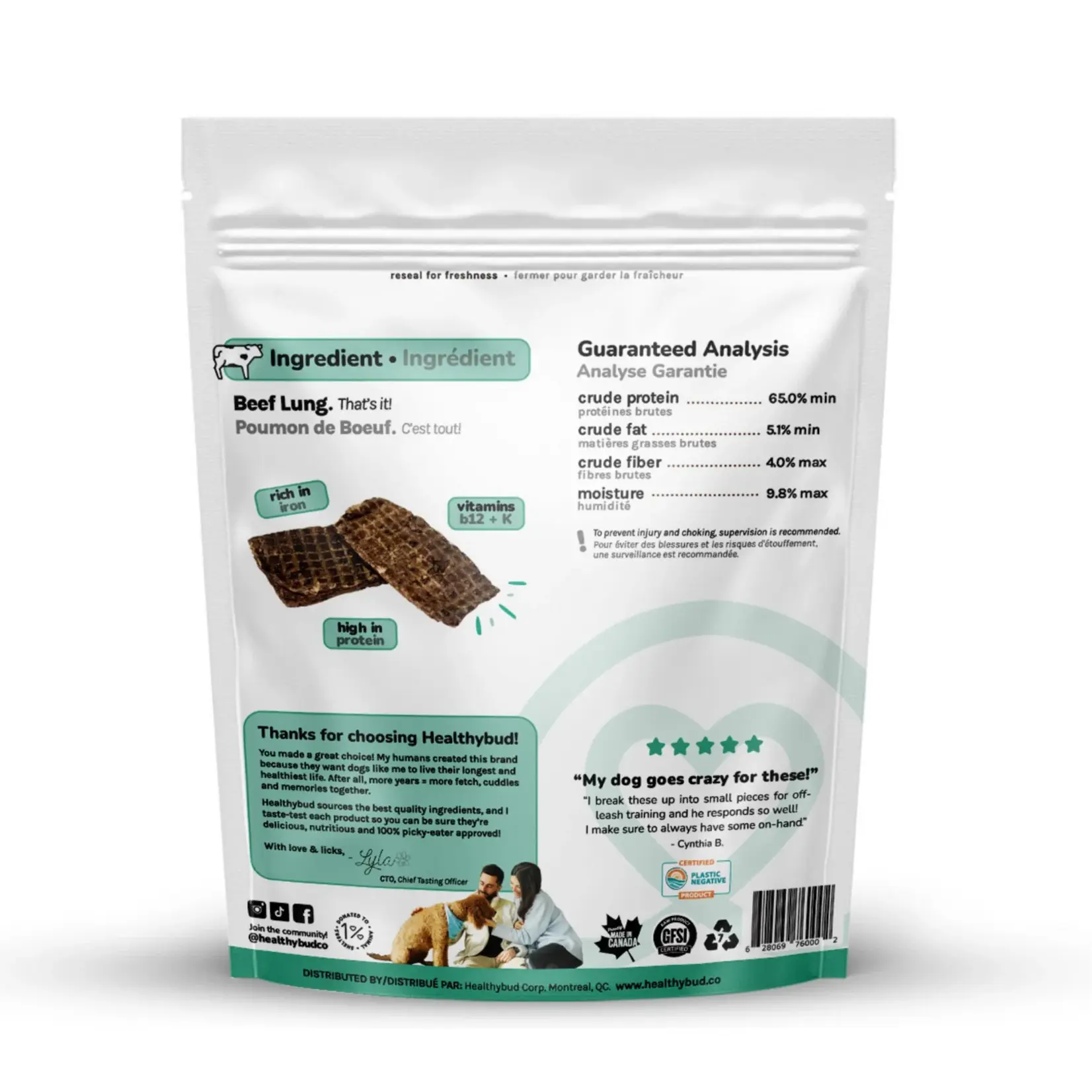 HealthyBud HealthyBud: Beef Lung 150g