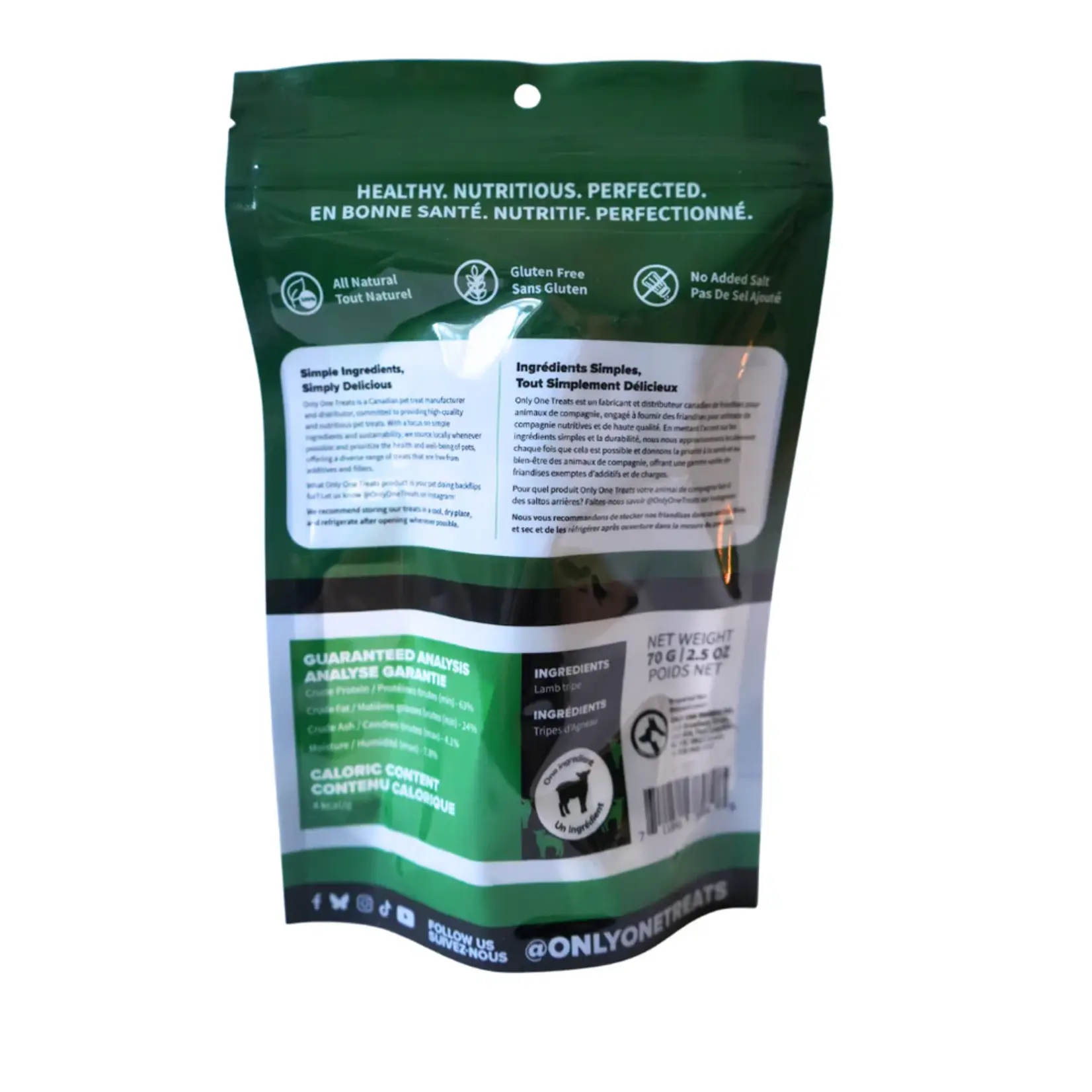 Only One Treats Only One Treats: Green Lamb Tripe 70g