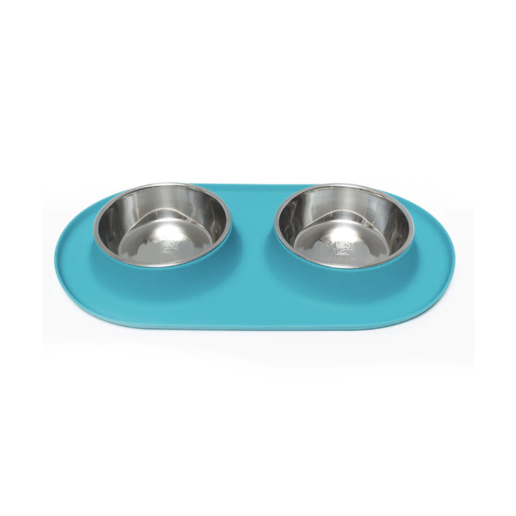 Messy Mutts Messy Mutts: Double Silicone Feeder: Stainless Saucer M