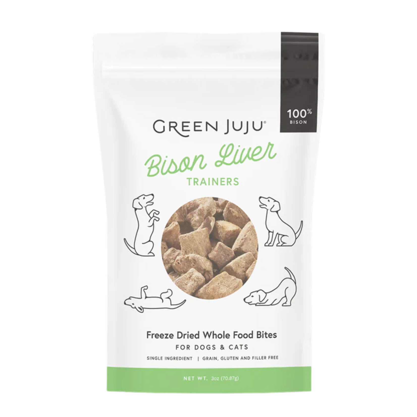 Green Juju Green Juju: Freeze Dried Trainers: Bison Liver 85g