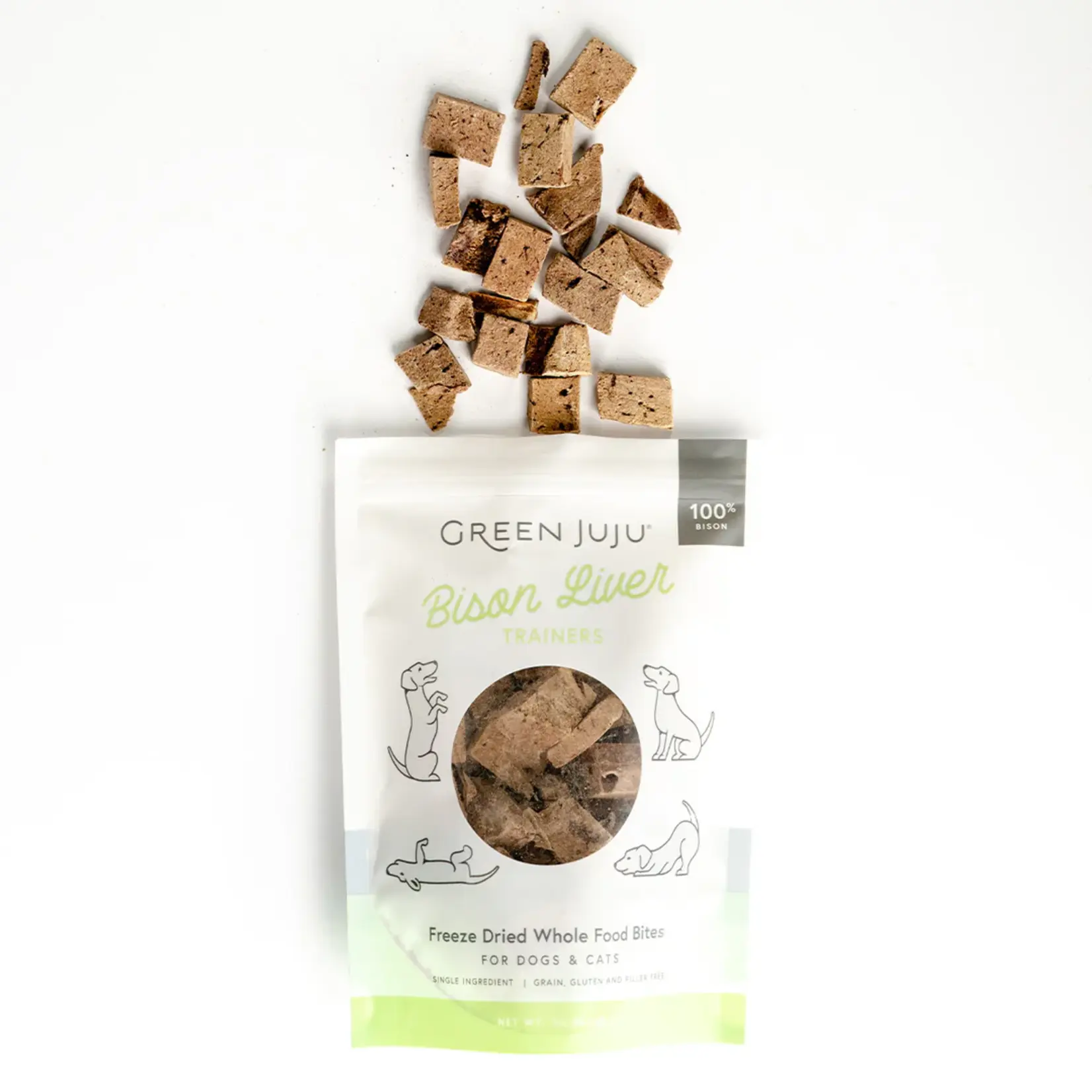 Green Juju Green Juju: Freeze Dried Trainers: Bison Liver 85g