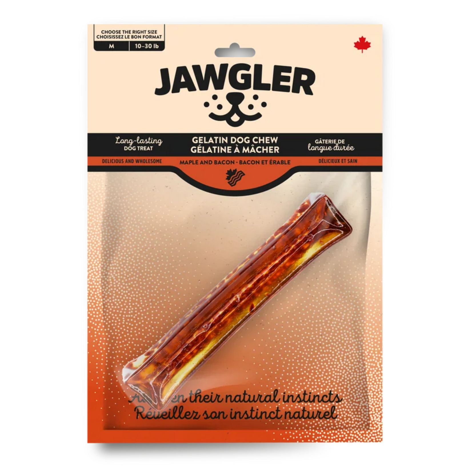 Jawgler Jawgler: Gelatin Dog Chew: Maple & Bacon