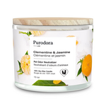 Purodora Purodora: 100% Soy Candle: Pet Odor Neutralizer: Clementine & Jasmin