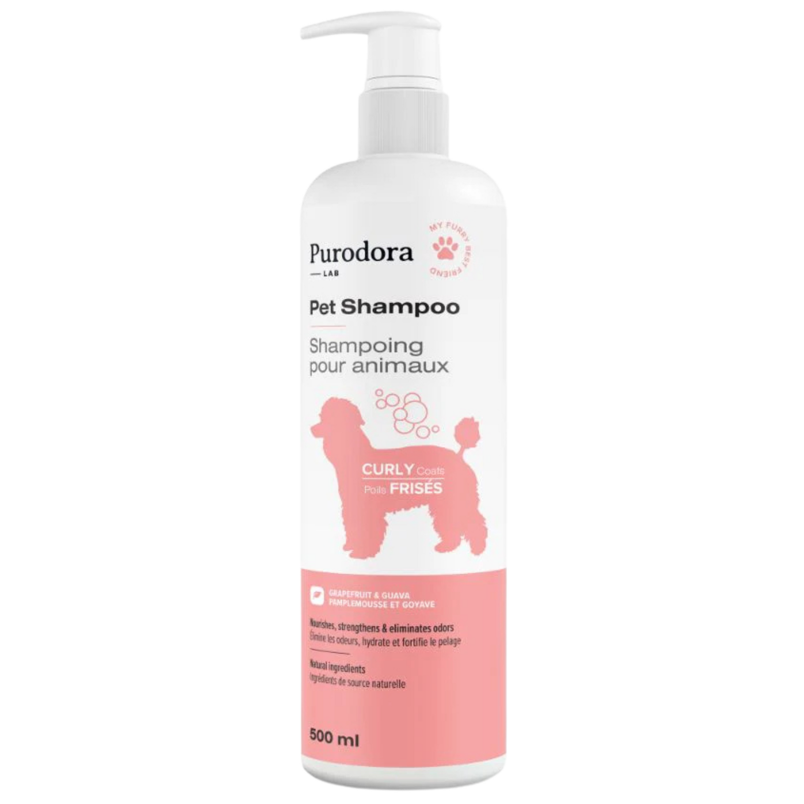Purodora Purodora: Pet Shampoo: Curly Coats: Grapefruit & Guava 500mL