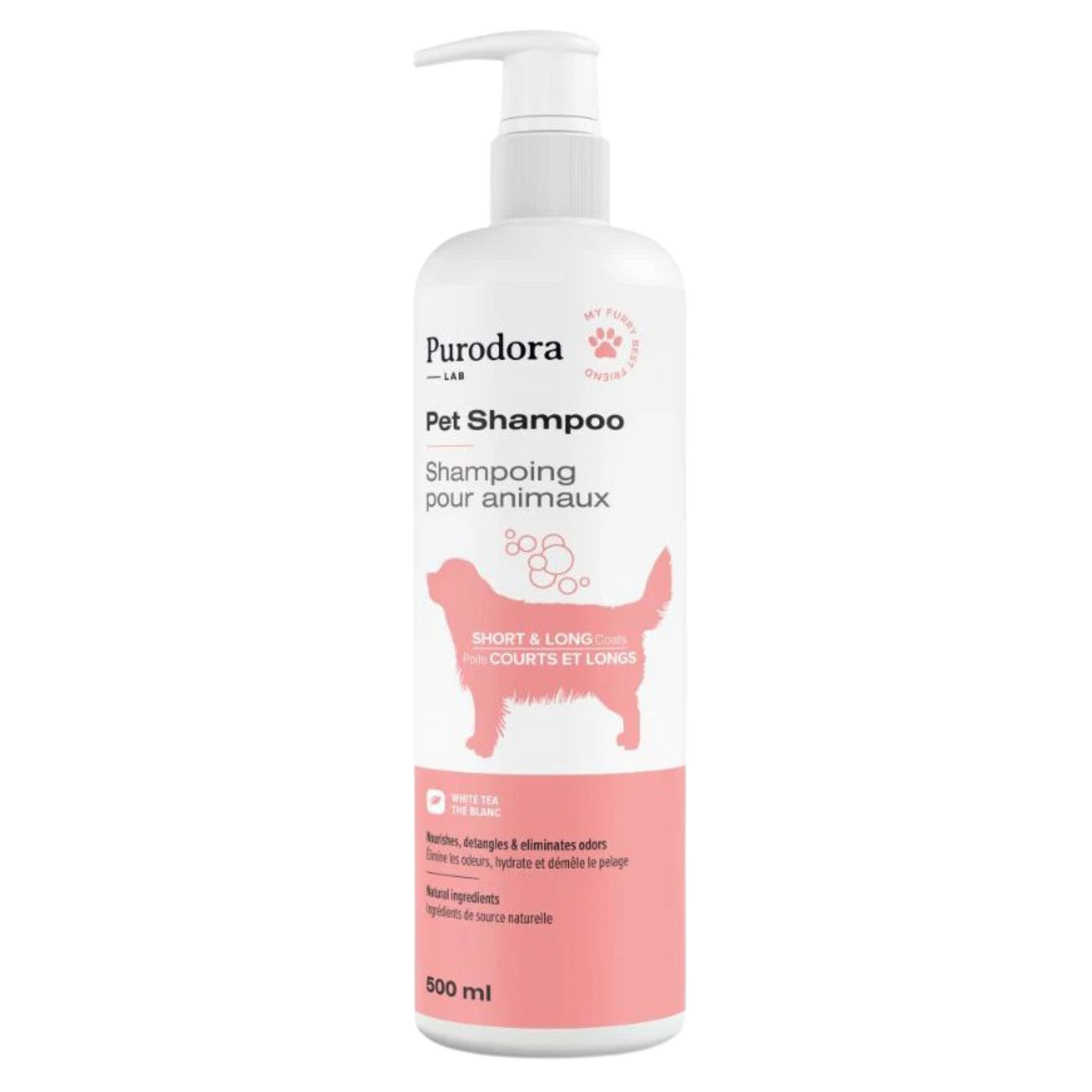 Purodora Purodora: Pet Shampoo: Short & Long Coat: White Tea 500mL