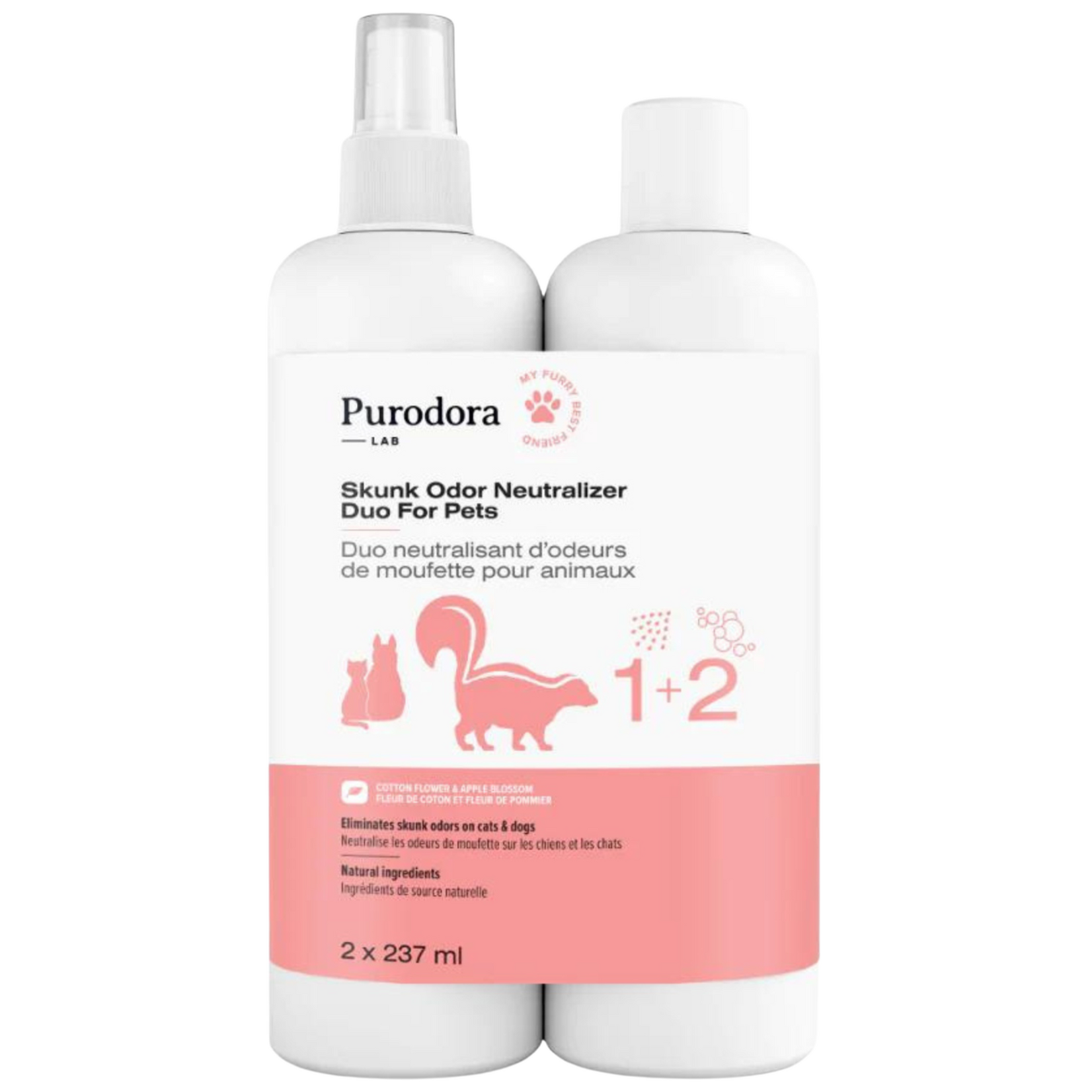 Purodora Purodora: Skunk & Odor Neutralizer: Shampoo & Spray Duo Pack