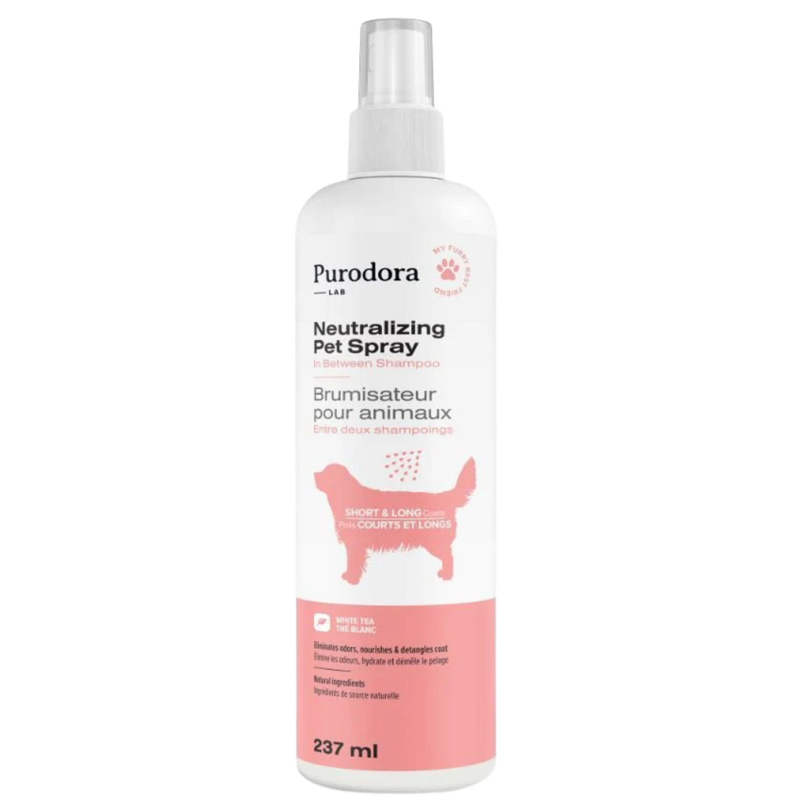 Purodora Purodora: Pet Spray: Short & Long Coat: White Tea 237mL