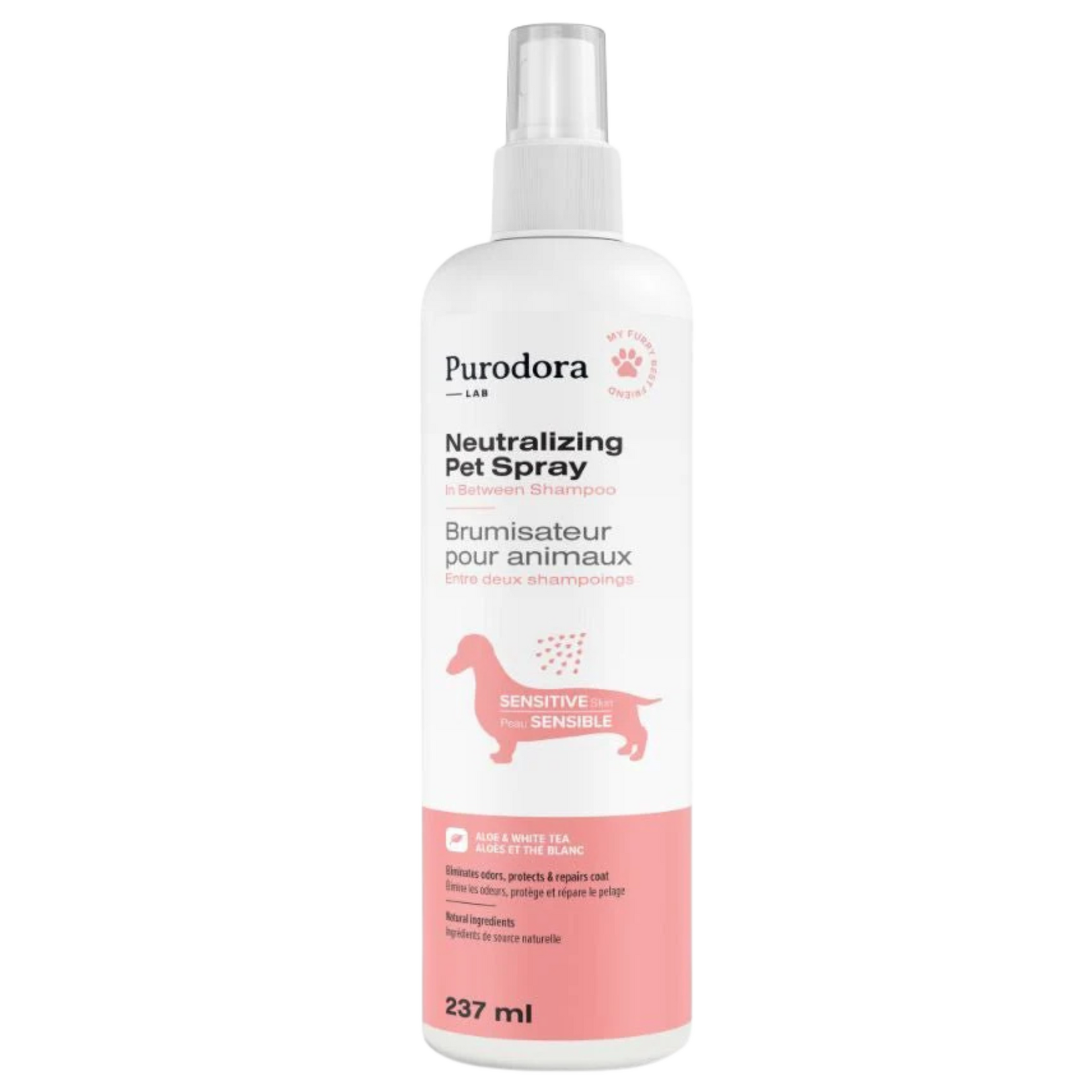 Purodora Purodora: Pet Spray: Sensitive Skin: Aloe & White Tea 237mL