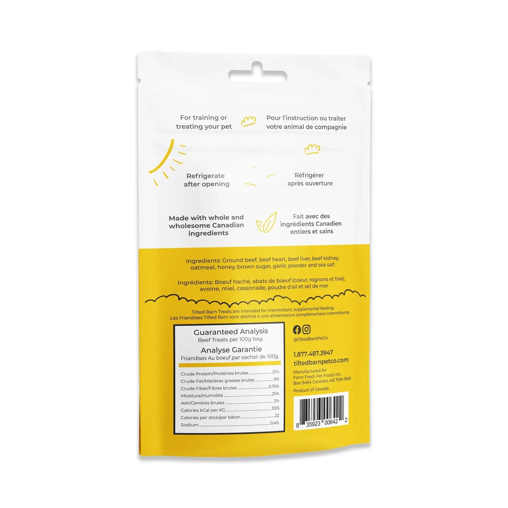 Tilted Barn Tilted Barn: Beef Treats 100g