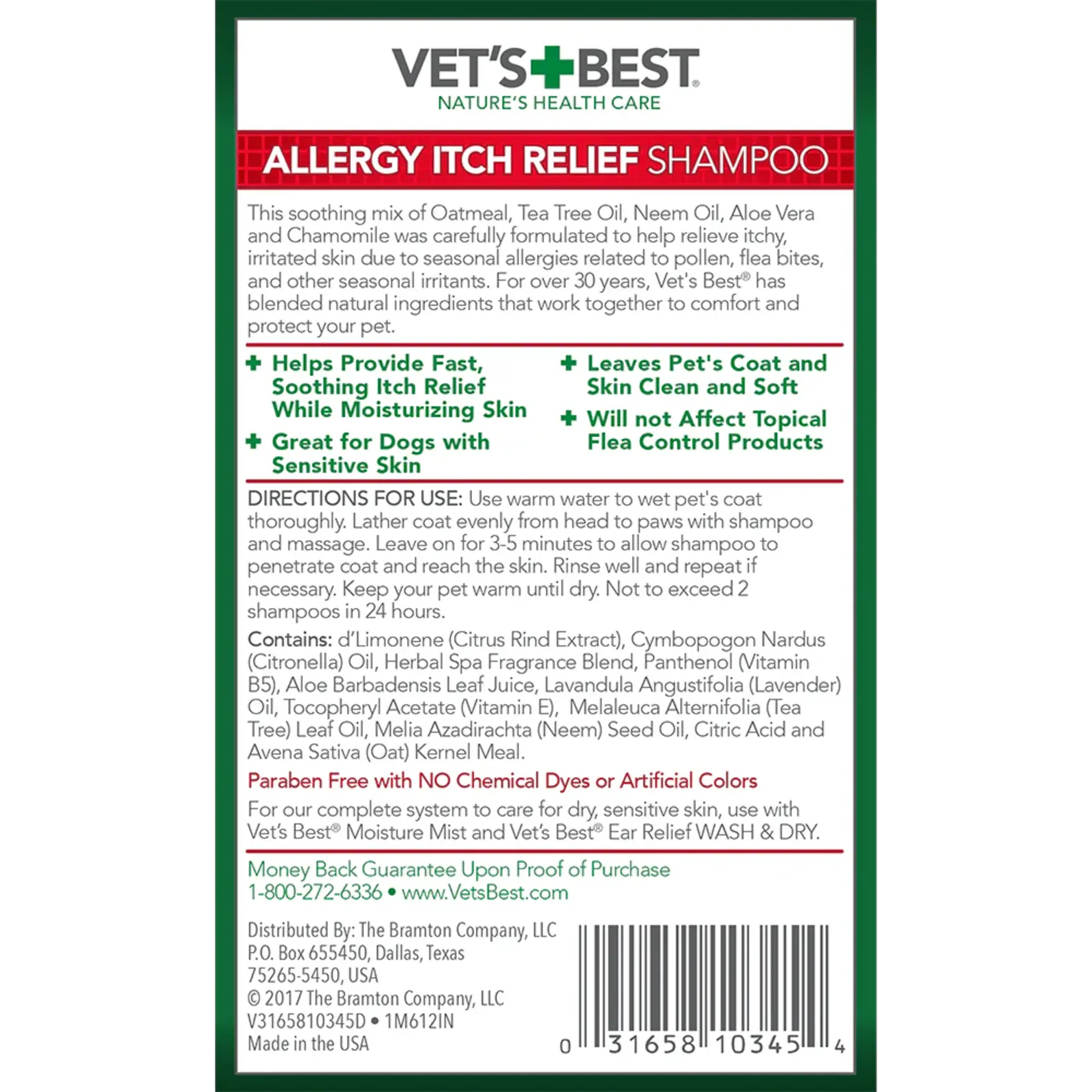 Vet's Best Vet's Best: Allergy Itch Relief Shampoo 16oz