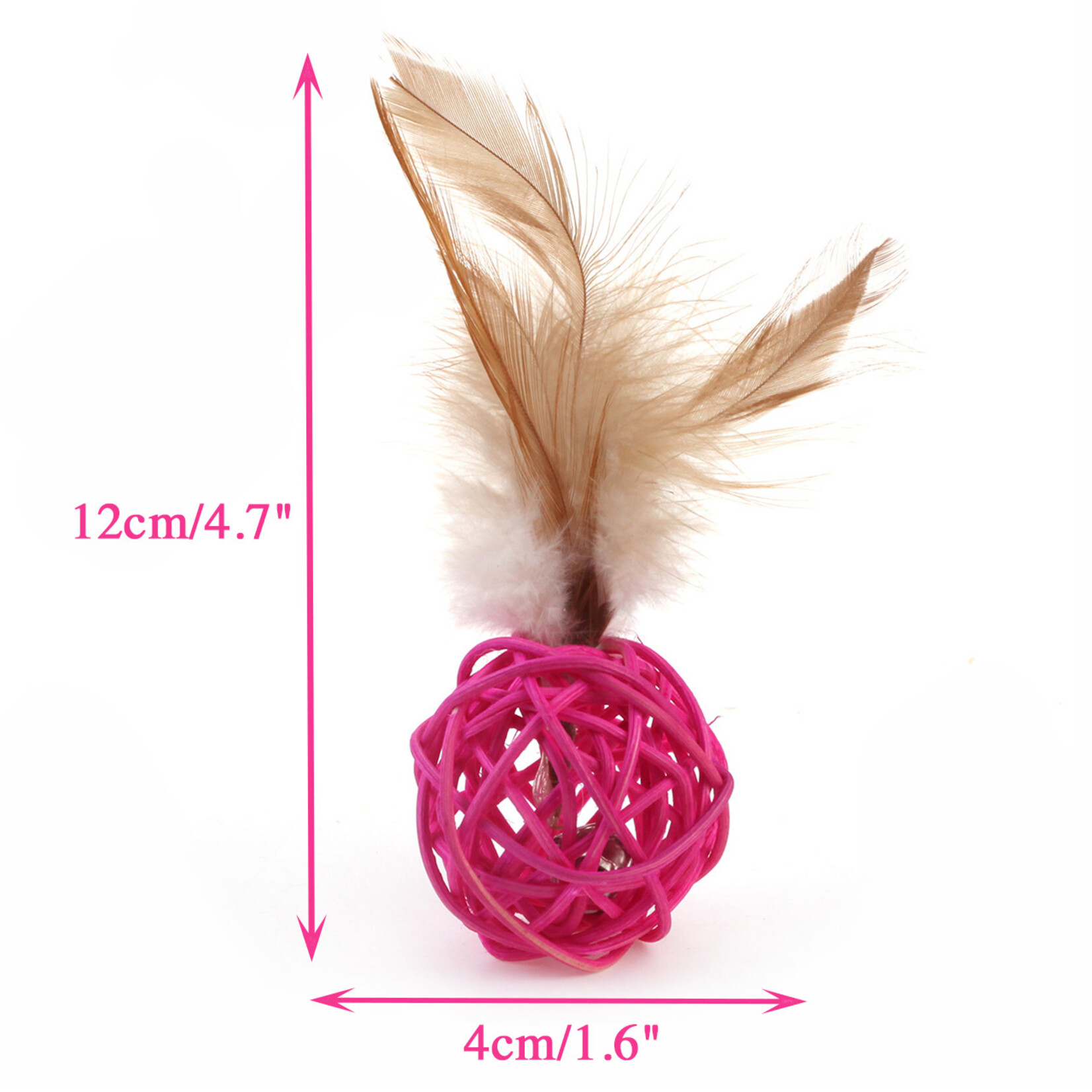 WonPet WonPet: Braided Ball with Bell & Feather