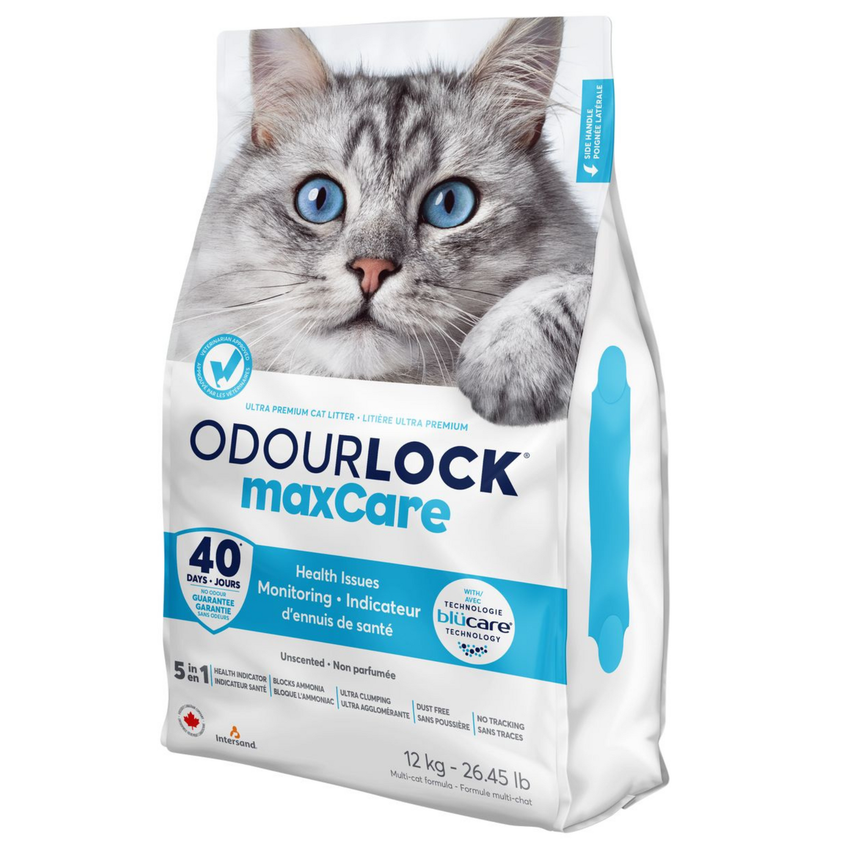 OdourLock maxCare: Ultra Premium Unscented Clumping Litter 12kg