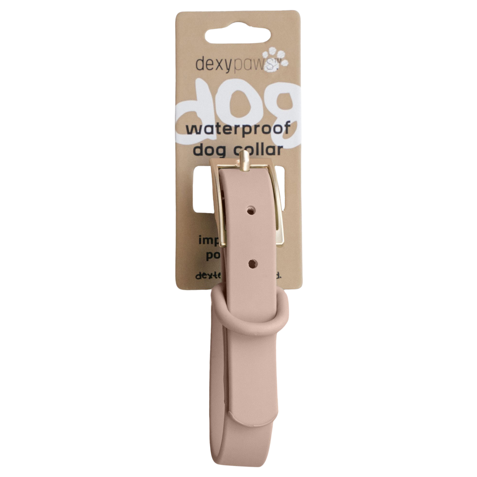 Dexypaws Dexypaws: Nude Waterproof Dog Collar