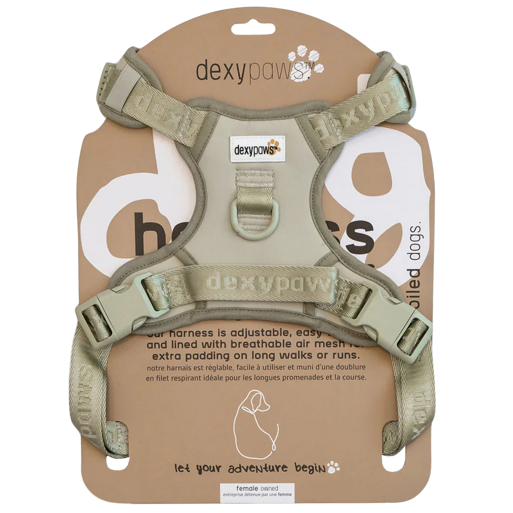 Dexypaws Dexypaws: Sage Green No-Pull Dog Harness
