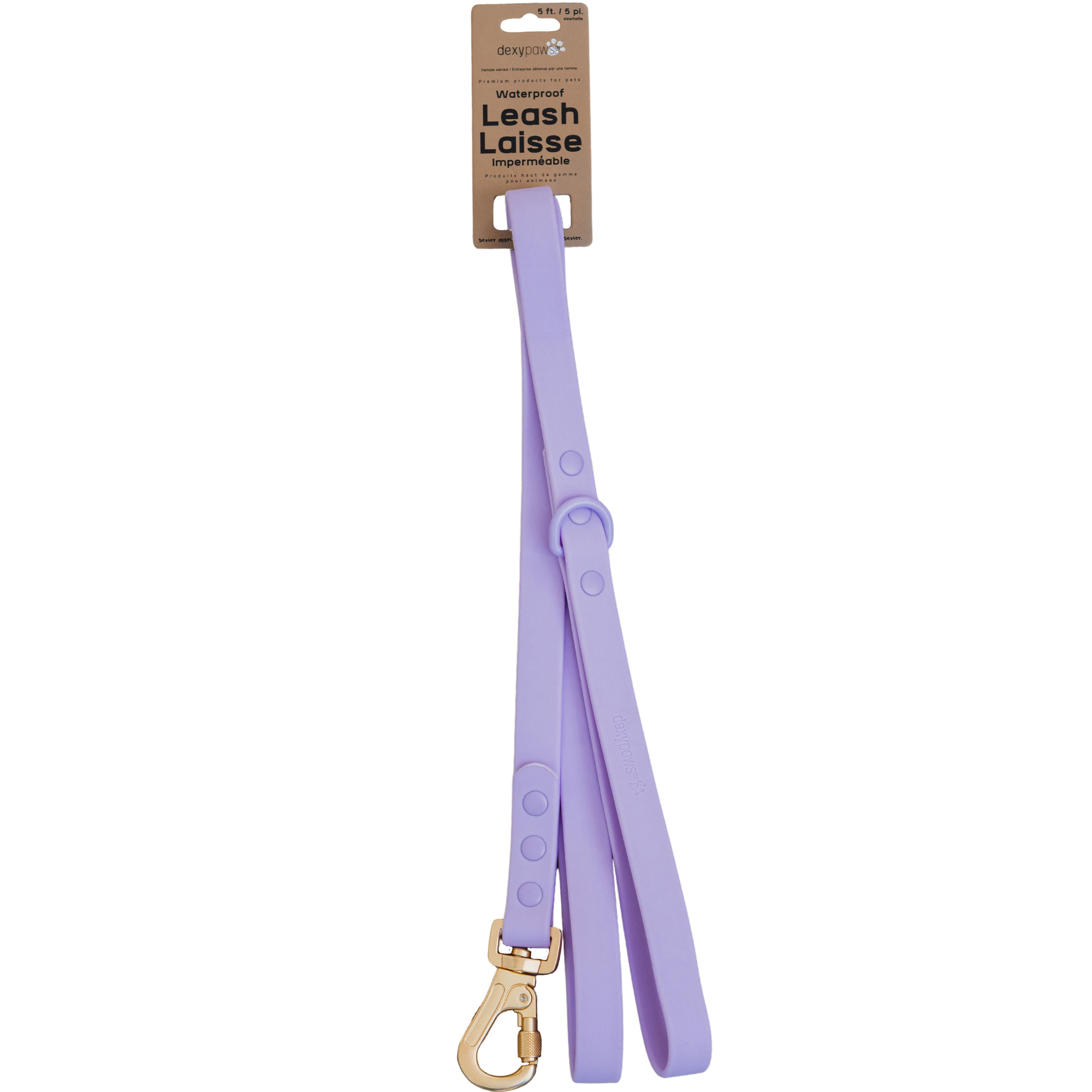 Dexypaws: Lilac Waterproof Dog Leash - WildPaws Pantry