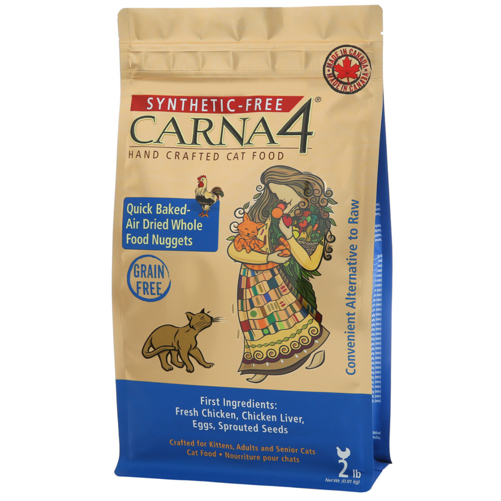 Carna4 Carna4: Quick-Baked Nuggets: Cat Food: Grain-Free Chicken Recipe