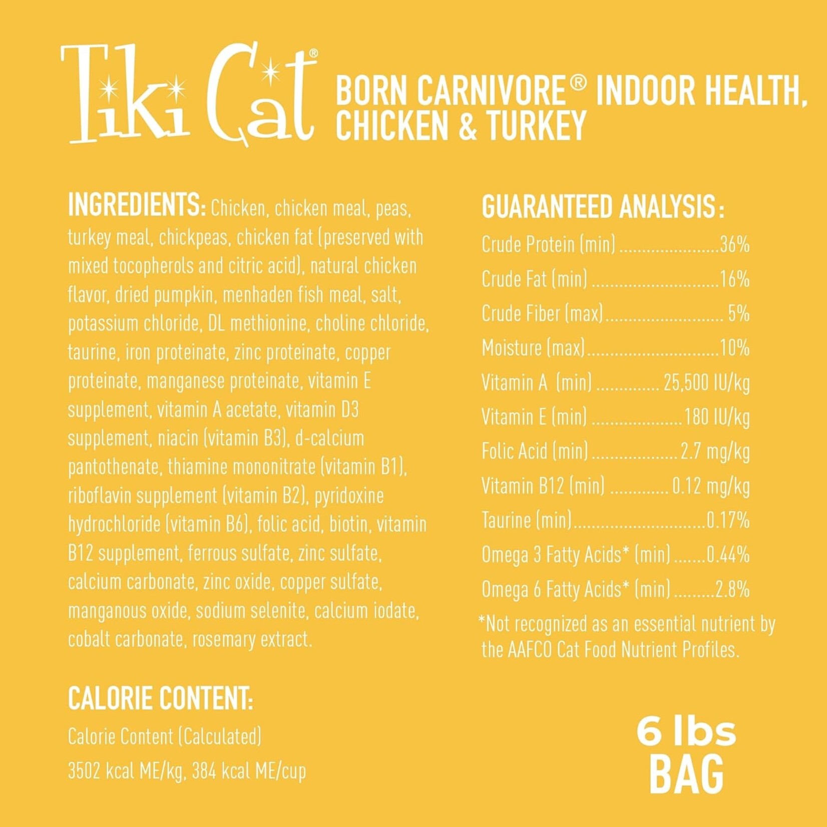Tiki Cat Tiki Cat: Indoor Health: Chicken & Turkey 3lb