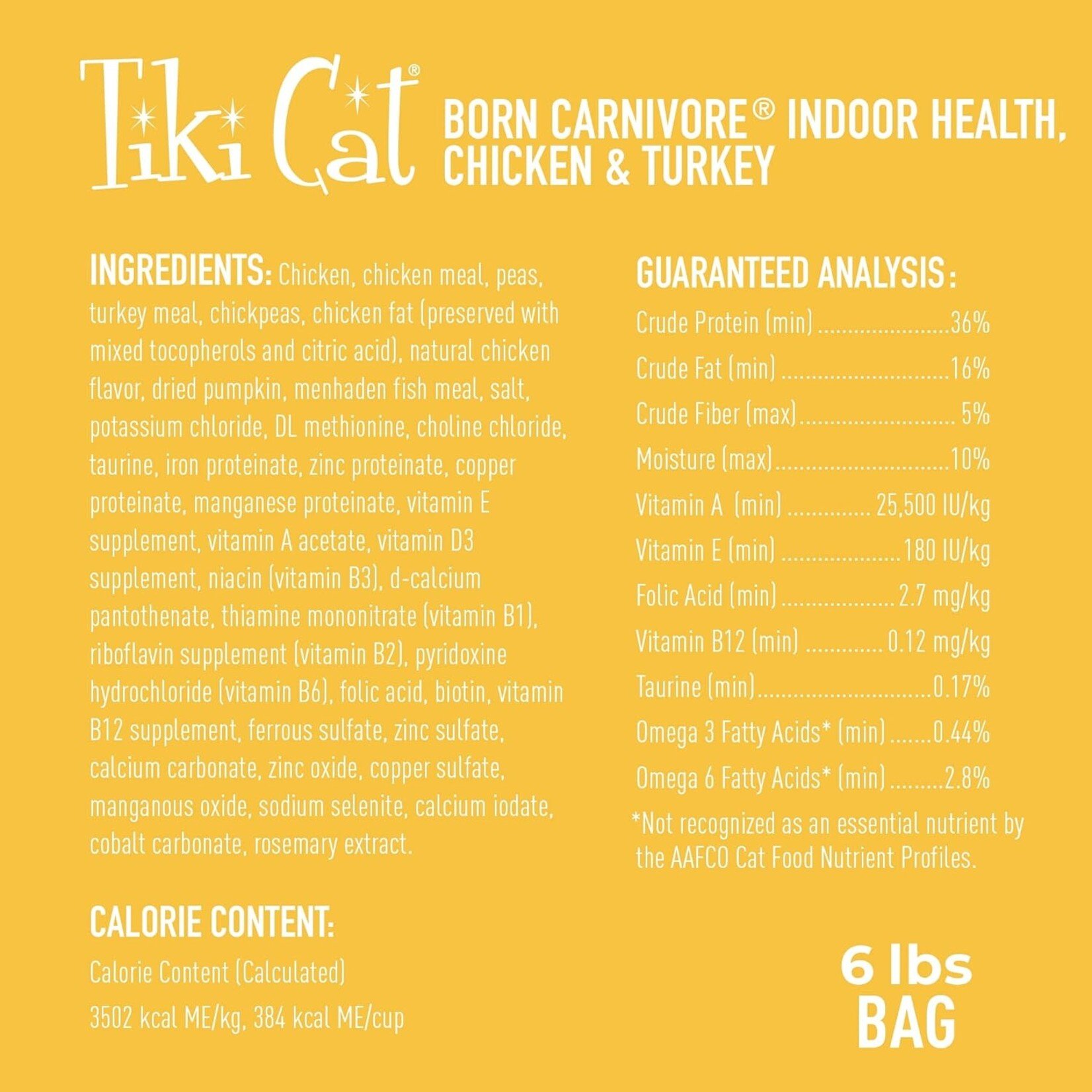 Tiki Cat Tiki Indoor Health: Chicken & Turkey 3lb