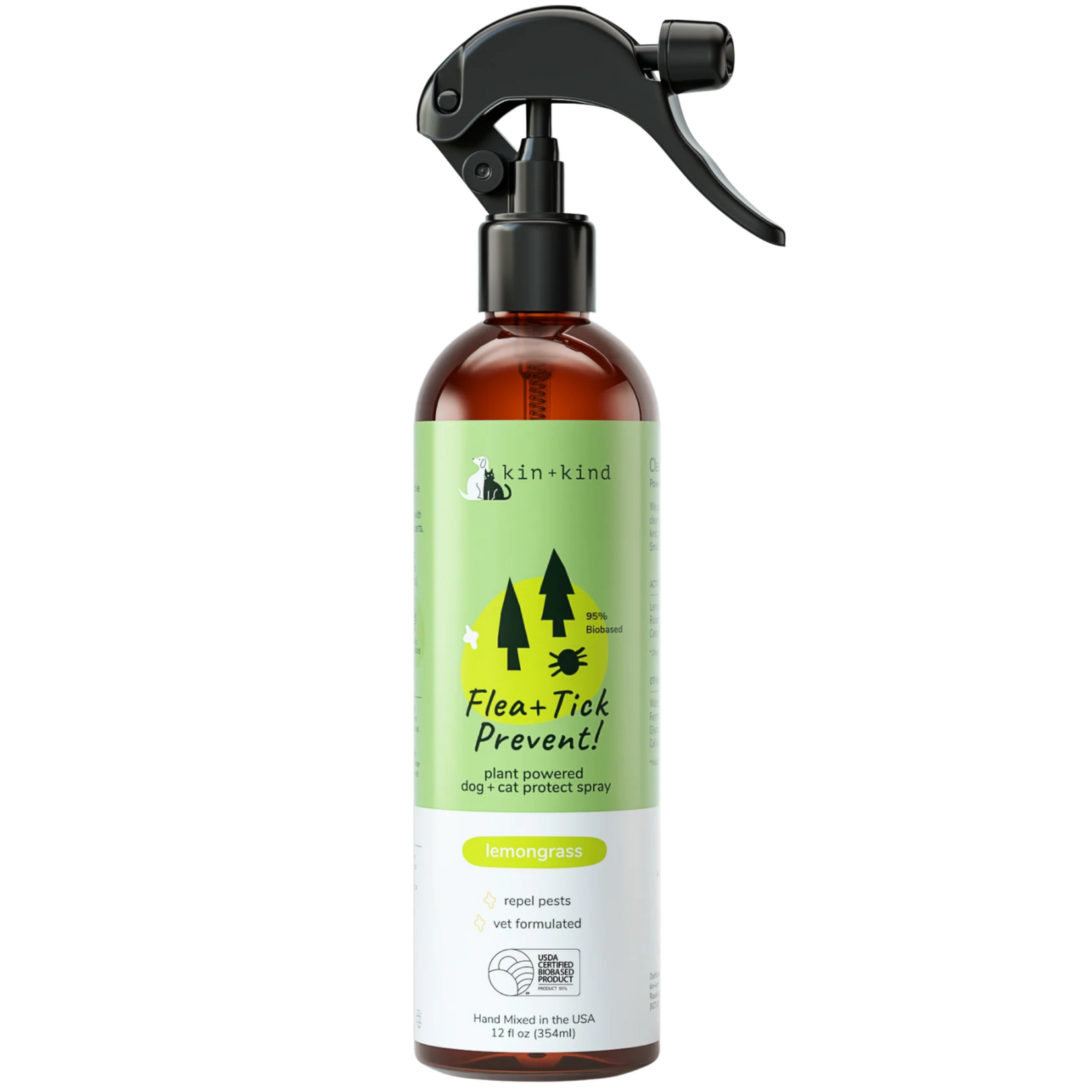 Kin & Kind Kin & Kind: Outdoor Shield: Flea & Tick Lemongrass Spray 12oz