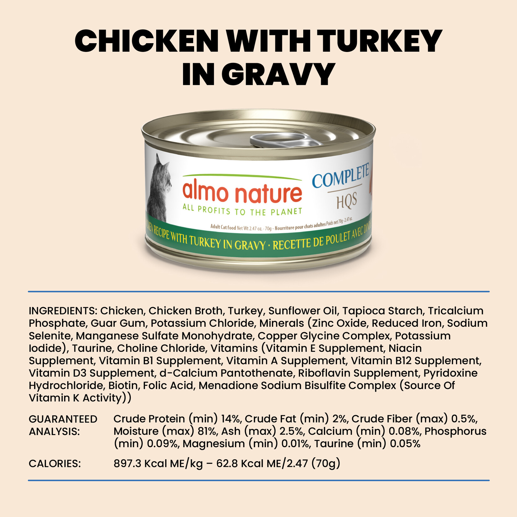 Almo Nature Almo Nature Complete: Chicken & Turkey 70g