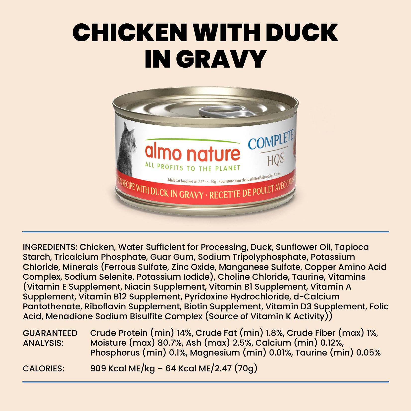 Almo Nature Almo Nature Complete: Chicken with Duck 70g