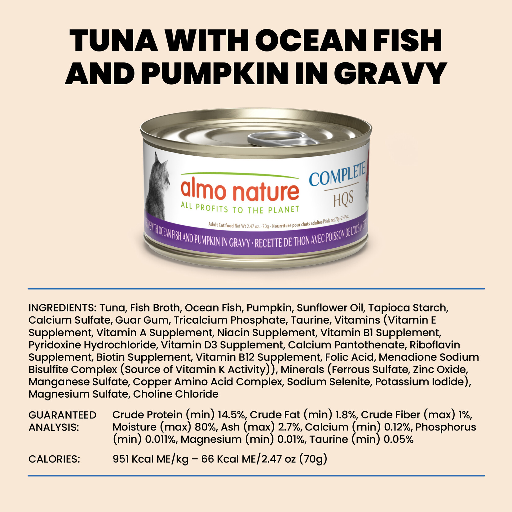 Almo Nature Almo Nature Complete: Tuna with Ocean Fish & Pumpkin 70g