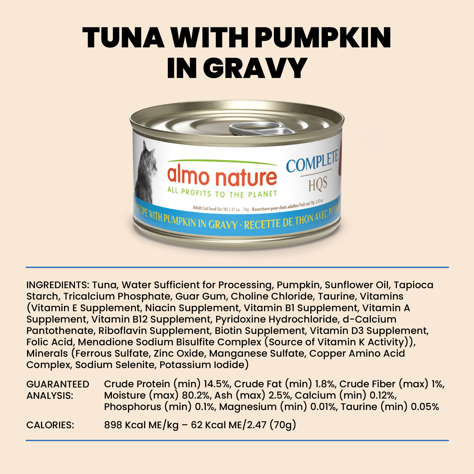 Almo Nature Almo Nature Complete: Tuna with Pumpkin 70g