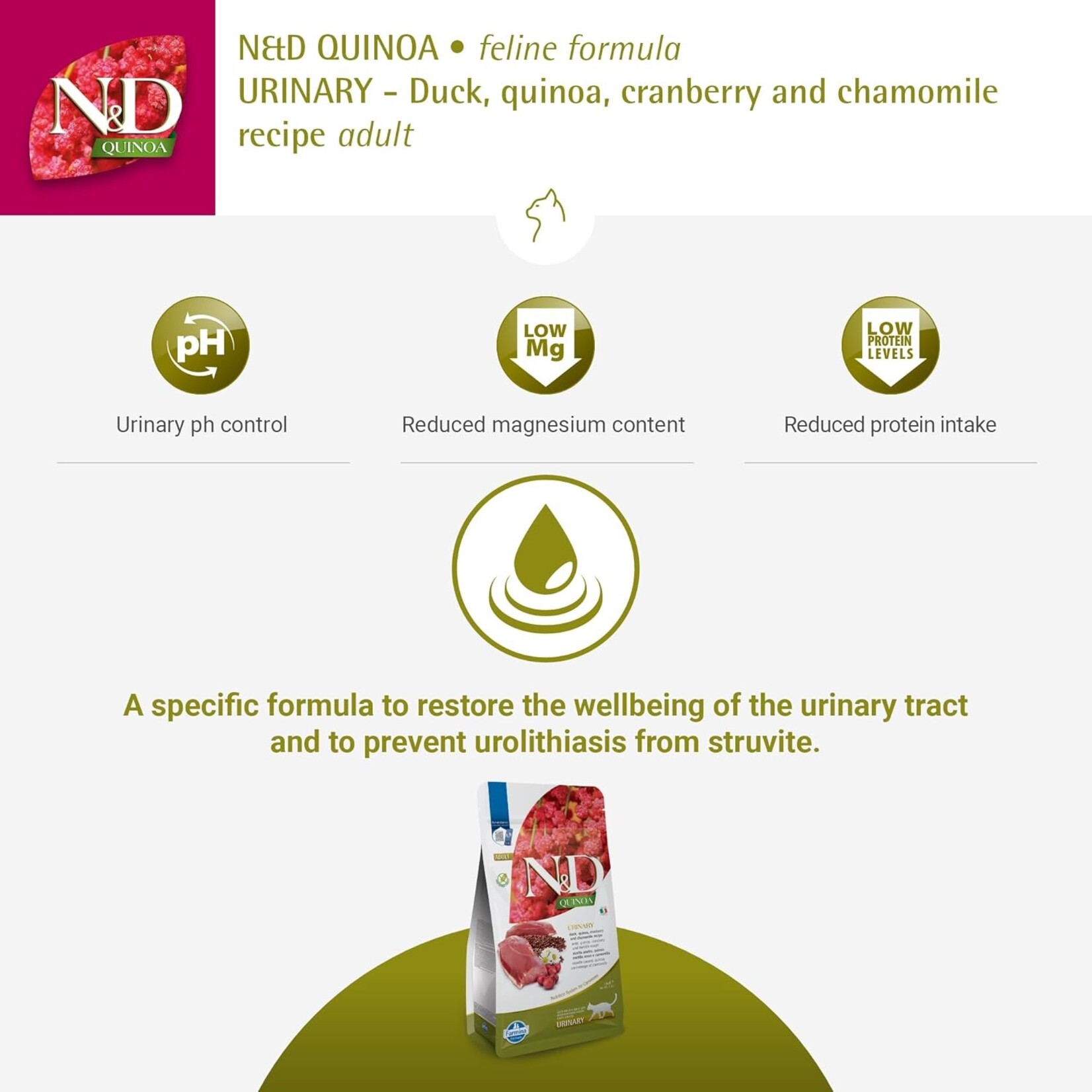 Farmina Farmina Quinoa: Urinary Duck Adult Cat 11lb