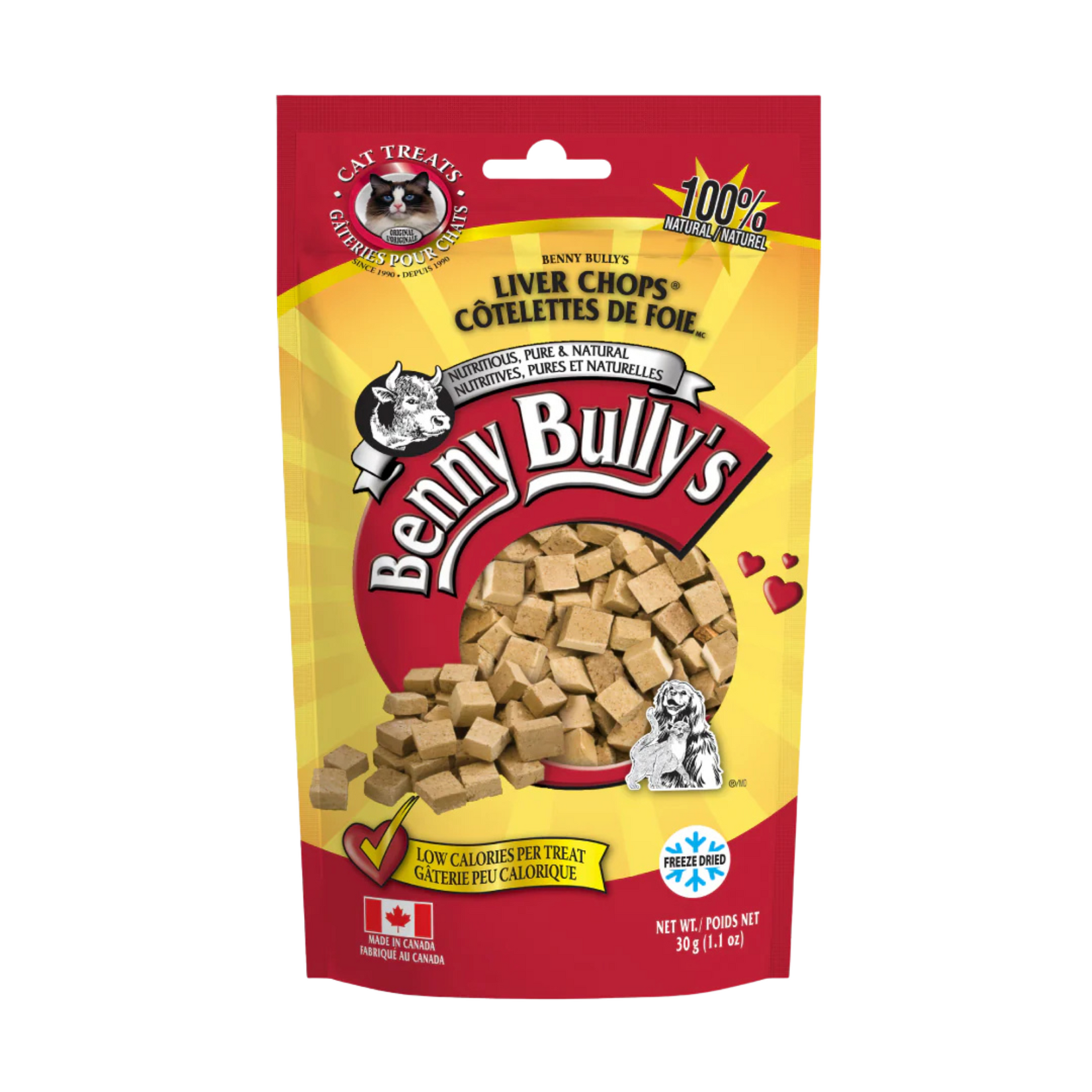 Benny Bully's Benny Bully's: Beef Liver Chops: Cat Treats 30g