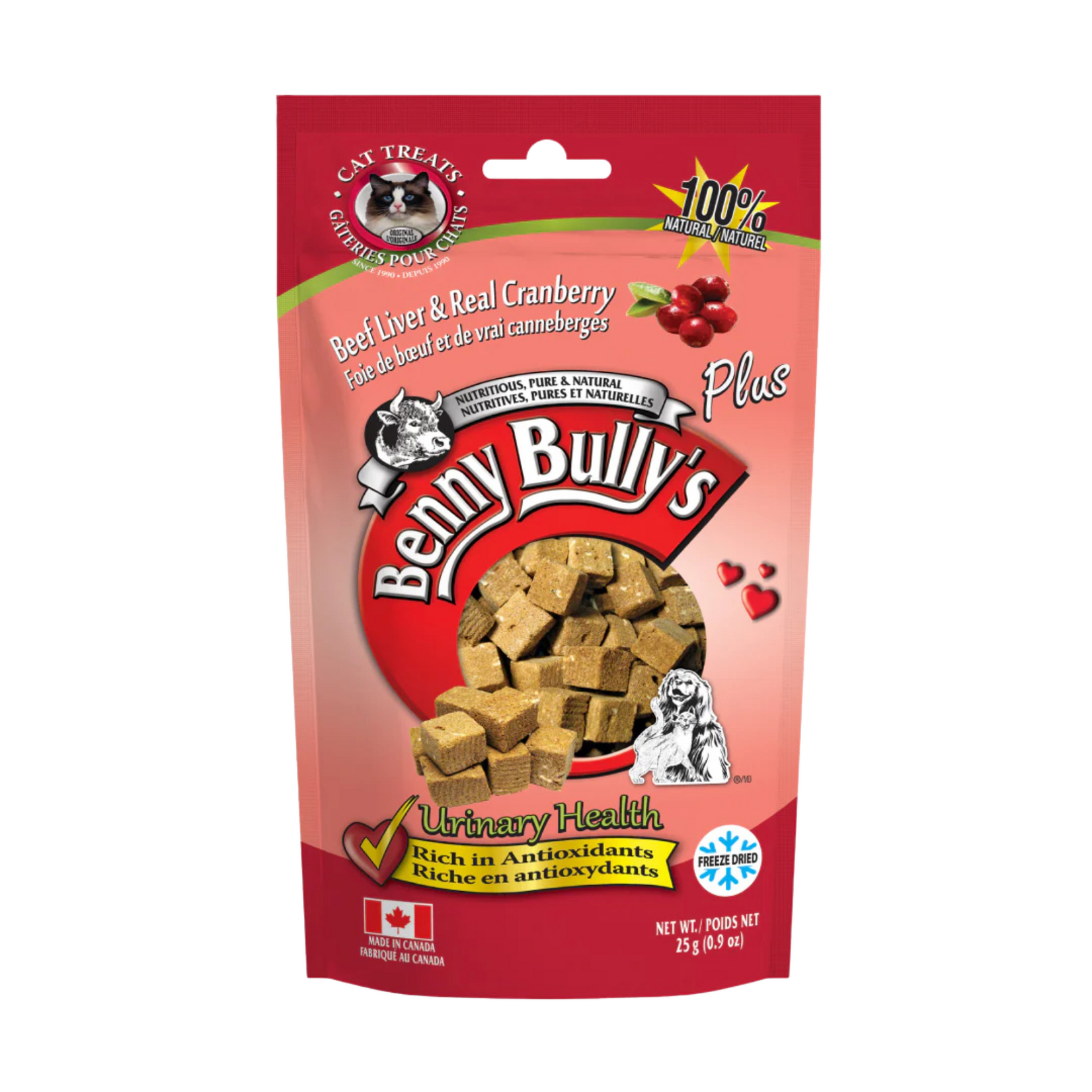 Benny Bully's Benny Bully's: Beef Liver Plus Cranberry: Cat Treats 25g