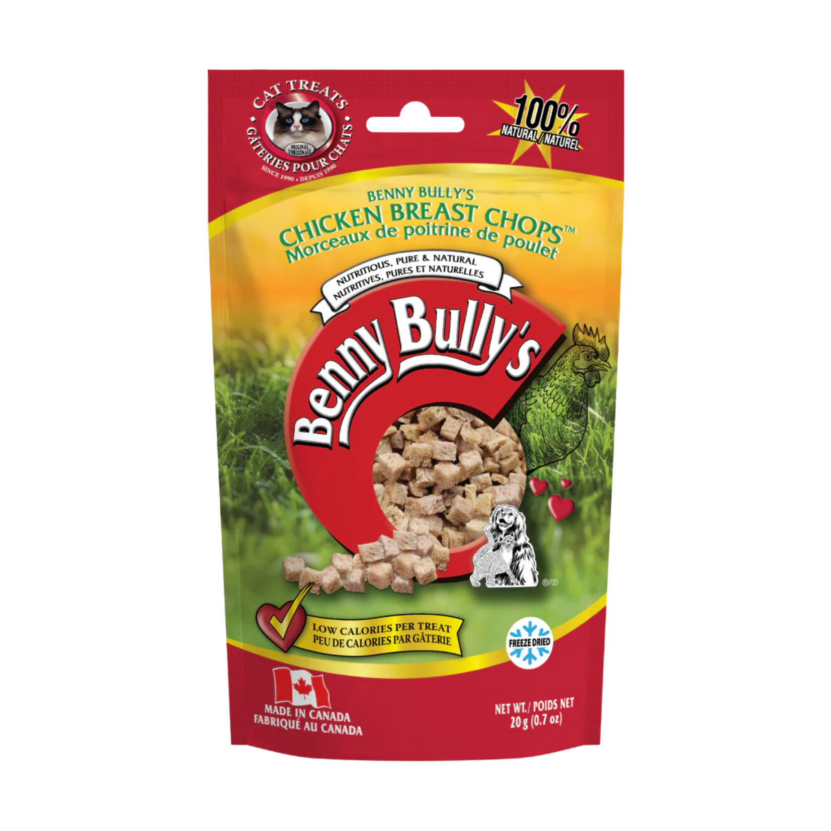 Benny Bully's Benny Bully's: Chicken Breast Chops: Cat Treats 20g