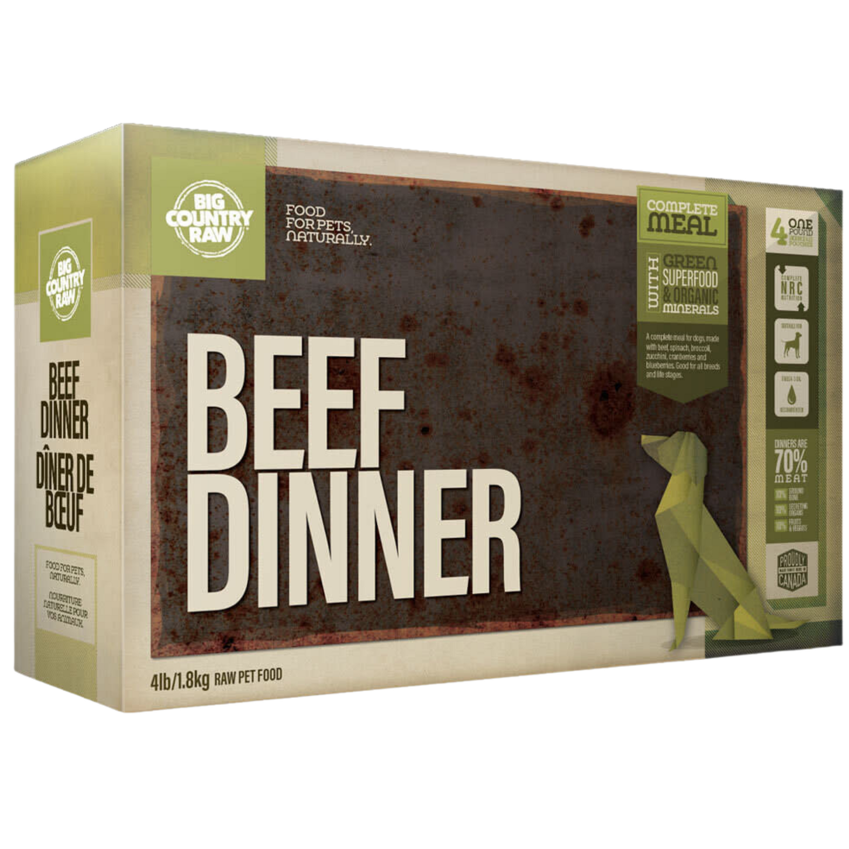 Big Country Raw Big Country Raw: Beef Dinner 4lb