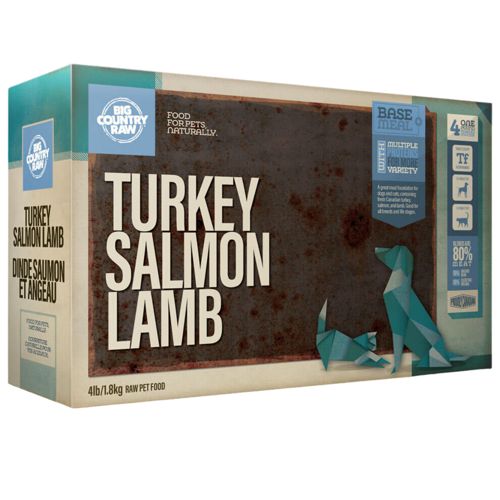 Big Country Raw Big Country Raw: Signature Blend: Turkey-Salmon-Lamb 4lb