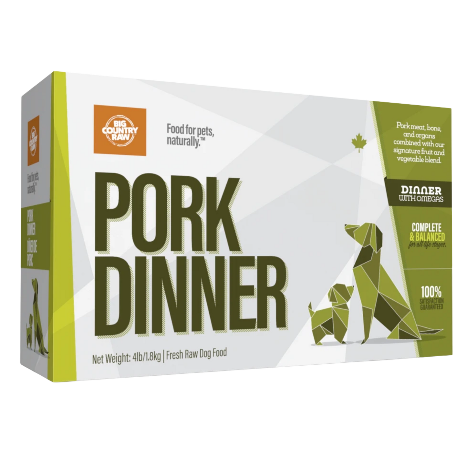 Big Country Raw Big Country Raw: Pork Dinner 4lb