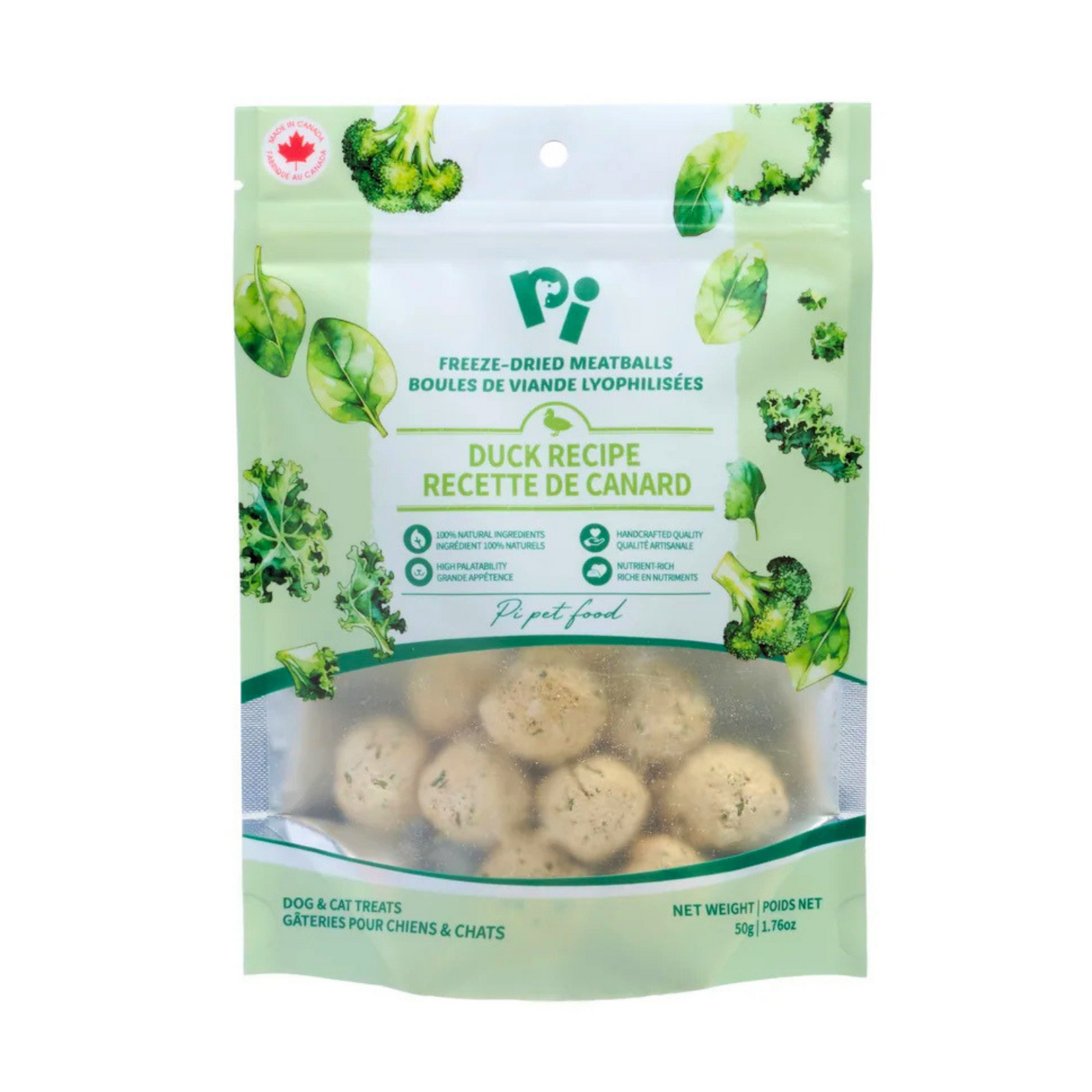 Pi Pet Foods Pi: Freeze-Dried Meatballs: Duck 50g