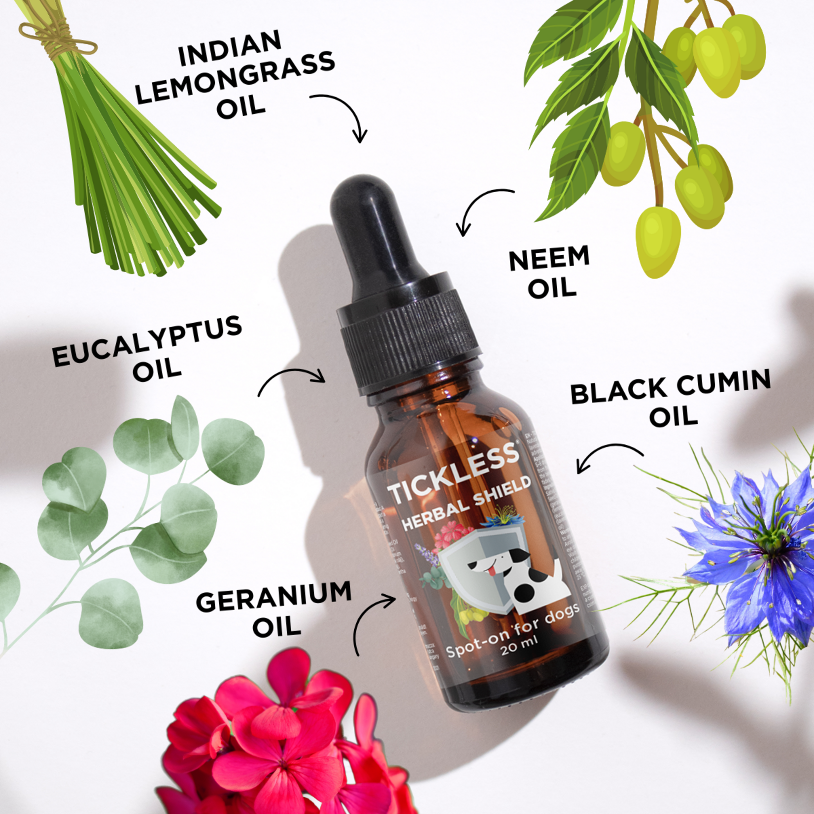 Tickless Tickless: Herbal Shield: Spot On 20mL
